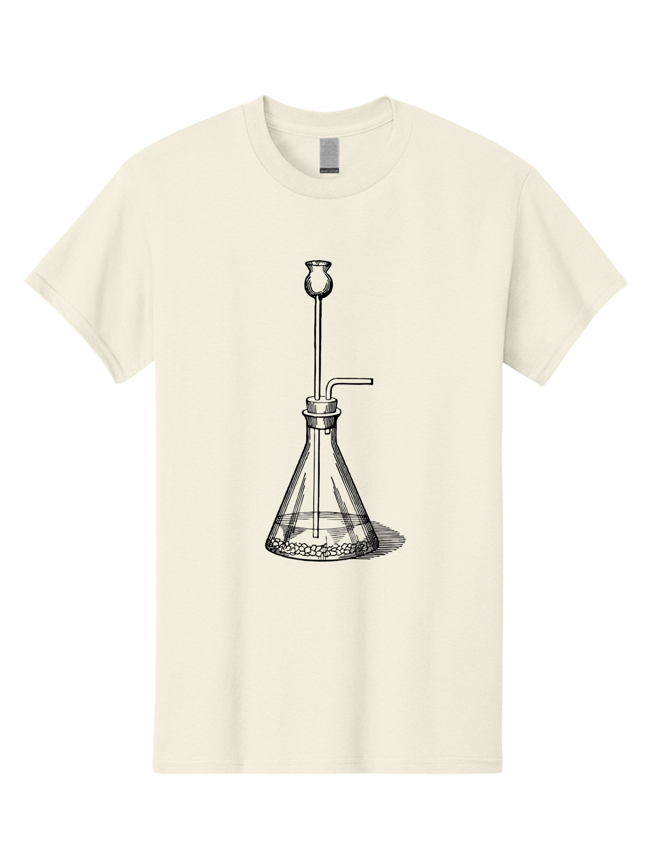Glass-Flask Men'S Graphic Tee, 100% Cotton, Comfortable Casual Summer Wear, Machine Washable, Laboratory Equipment, Chemistry Setup, Gas Generation, Kipp'S Apparatus, Scientific Instrument, Chemistry Lab, Experimental Setup, Chemical Reaction Aad606 29
