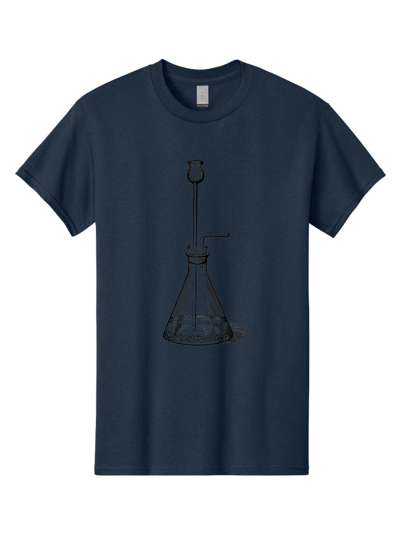 Glass-Flask Men'S Graphic Tee, 100% Cotton, Comfortable Casual Summer Wear, Machine Washable, Laboratory Equipment, Chemistry Setup, Gas Generation, Kipp'S Apparatus, Scientific Instrument, Chemistry Lab, Experimental Setup, Chemical Reaction Aad606 13