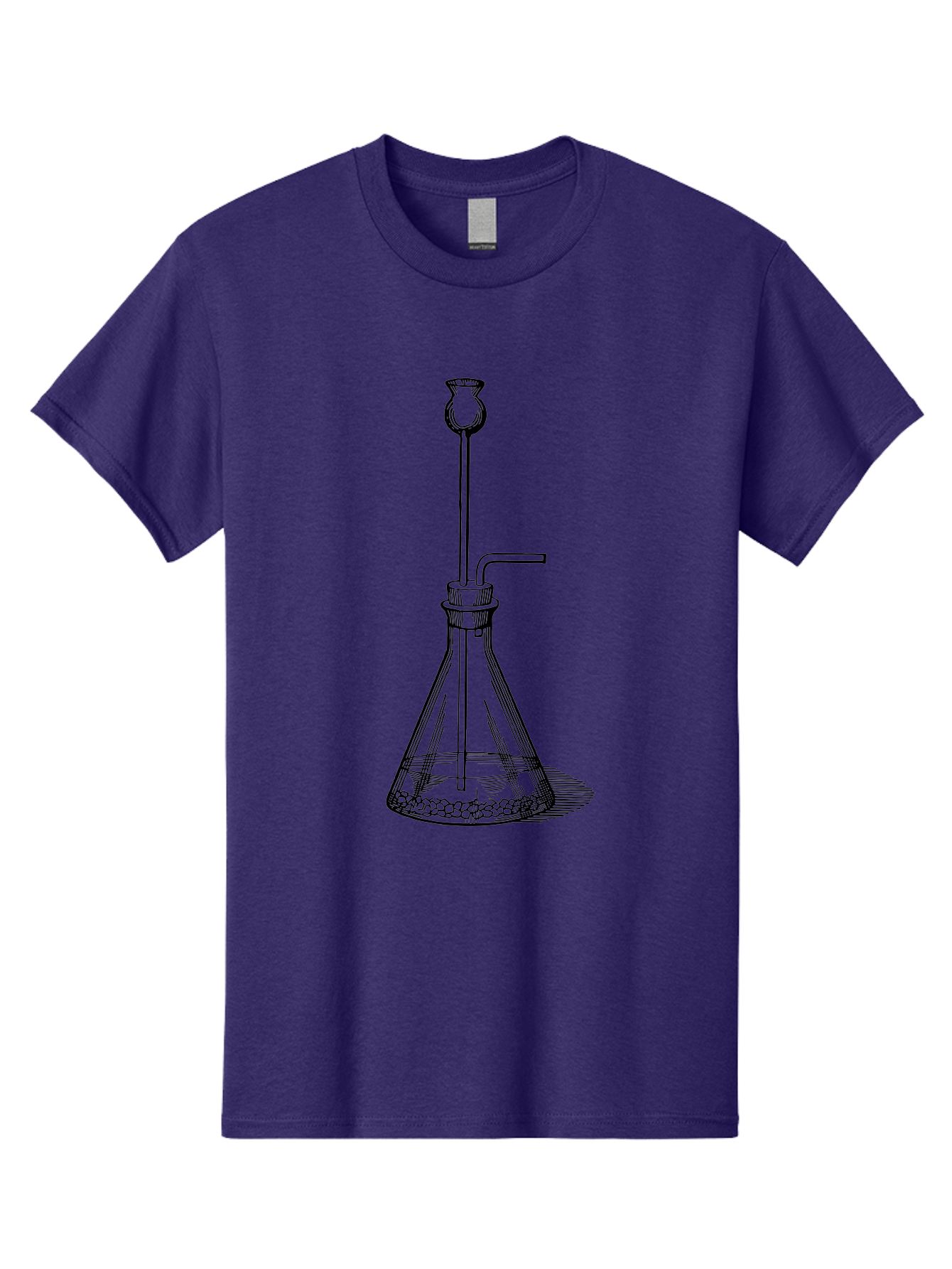 Glass-Flask Men'S Graphic Tee, 100% Cotton, Comfortable Casual Summer Wear, Machine Washable, Laboratory Equipment, Chemistry Setup, Gas Generation, Kipp'S Apparatus, Scientific Instrument, Chemistry Lab, Experimental Setup, Chemical Reaction Aad606 11