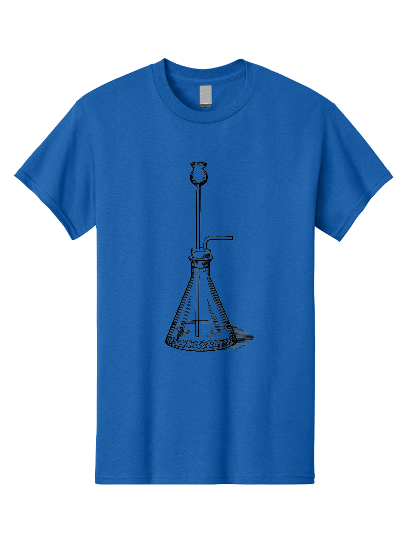 Glass-Flask Men'S Graphic Tee, 100% Cotton, Comfortable Casual Summer Wear, Machine Washable, Laboratory Equipment, Chemistry Setup, Gas Generation, Kipp'S Apparatus, Scientific Instrument, Chemistry Lab, Experimental Setup, Chemical Reaction Aad606 7