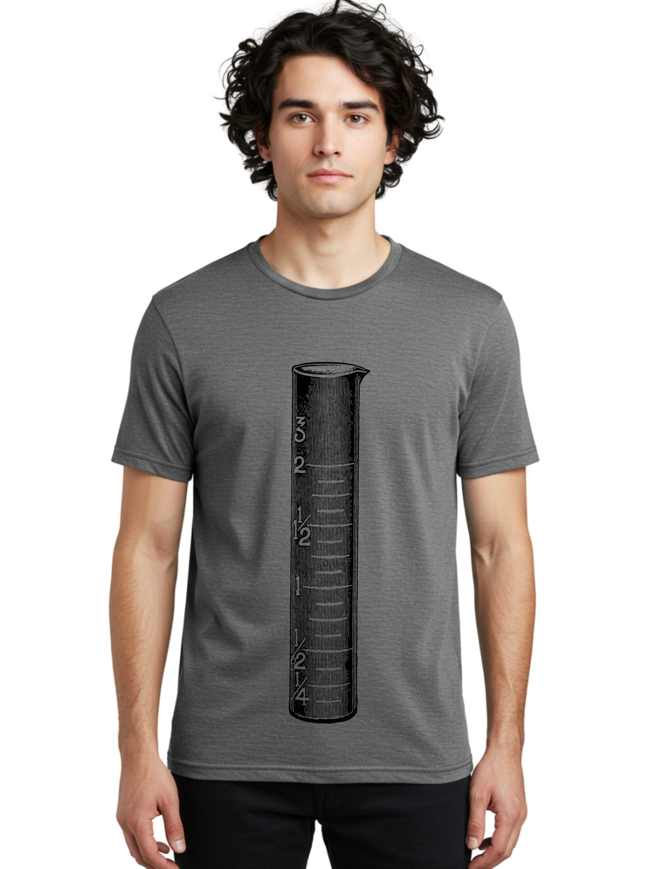 Graduated-Cylinder Men'S Graphic Tee, 100% Cotton, Comfortable Casual Summer Wear, Machine Washable, Laboratory Equipment, Measuring Cylinder, Graduated Markings, 4 Oz Capacity, Precise Measurement, Scientific Tools, Laboratory Glassware Aad607 25