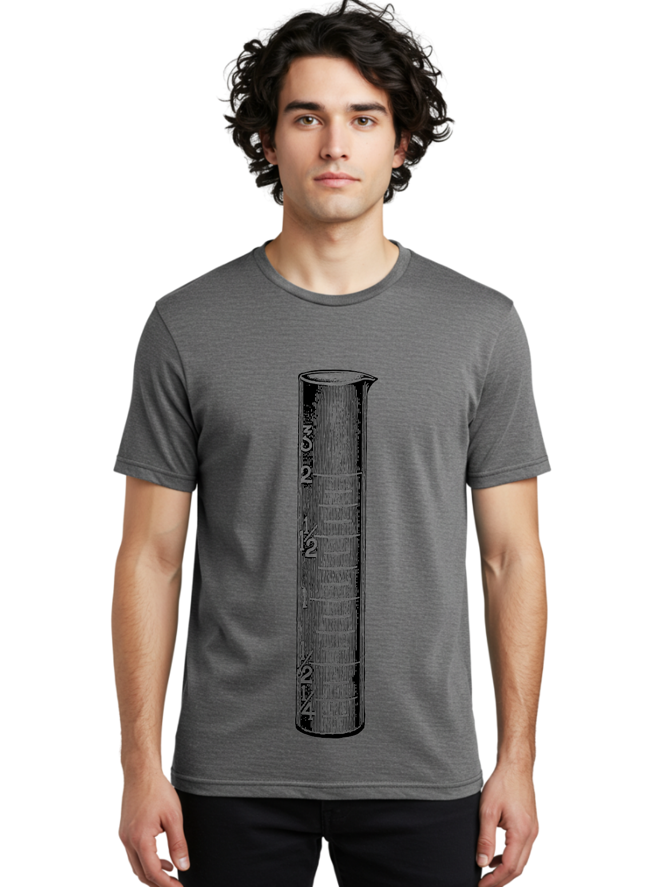 Graduated-Cylinder Men'S Graphic Tee, 100% Cotton, Comfortable Casual Summer Wear, Machine Washable, Laboratory Equipment, Measuring Cylinder, Graduated Markings, 4 Oz Capacity, Precise Measurement, Scientific Tools, Laboratory Glassware Aad607 12