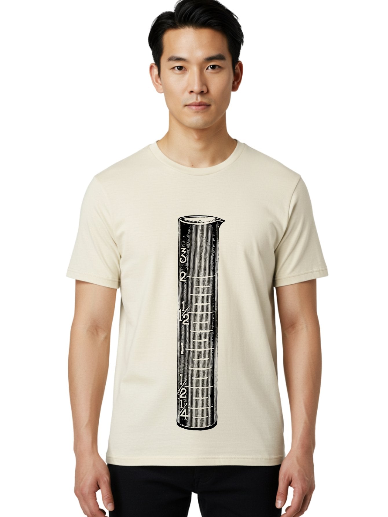 Graduated-Cylinder Men'S Graphic Tee, 100% Cotton, Comfortable Casual Summer Wear, Machine Washable, Laboratory Equipment, Measuring Cylinder, Graduated Markings, 4 Oz Capacity, Precise Measurement, Scientific Tools, Laboratory Glassware Aad607 28
