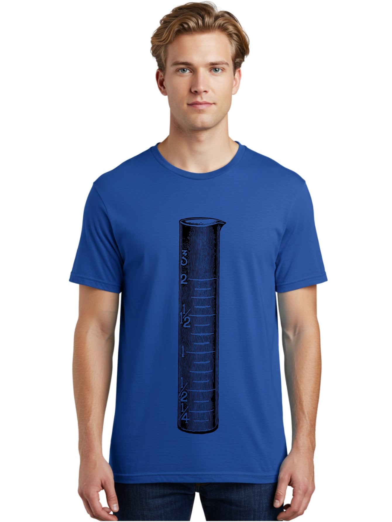 Graduated-Cylinder Men'S Graphic Tee, 100% Cotton, Comfortable Casual Summer Wear, Machine Washable, Laboratory Equipment, Measuring Cylinder, Graduated Markings, 4 Oz Capacity, Precise Measurement, Scientific Tools, Laboratory Glassware Aad607 17