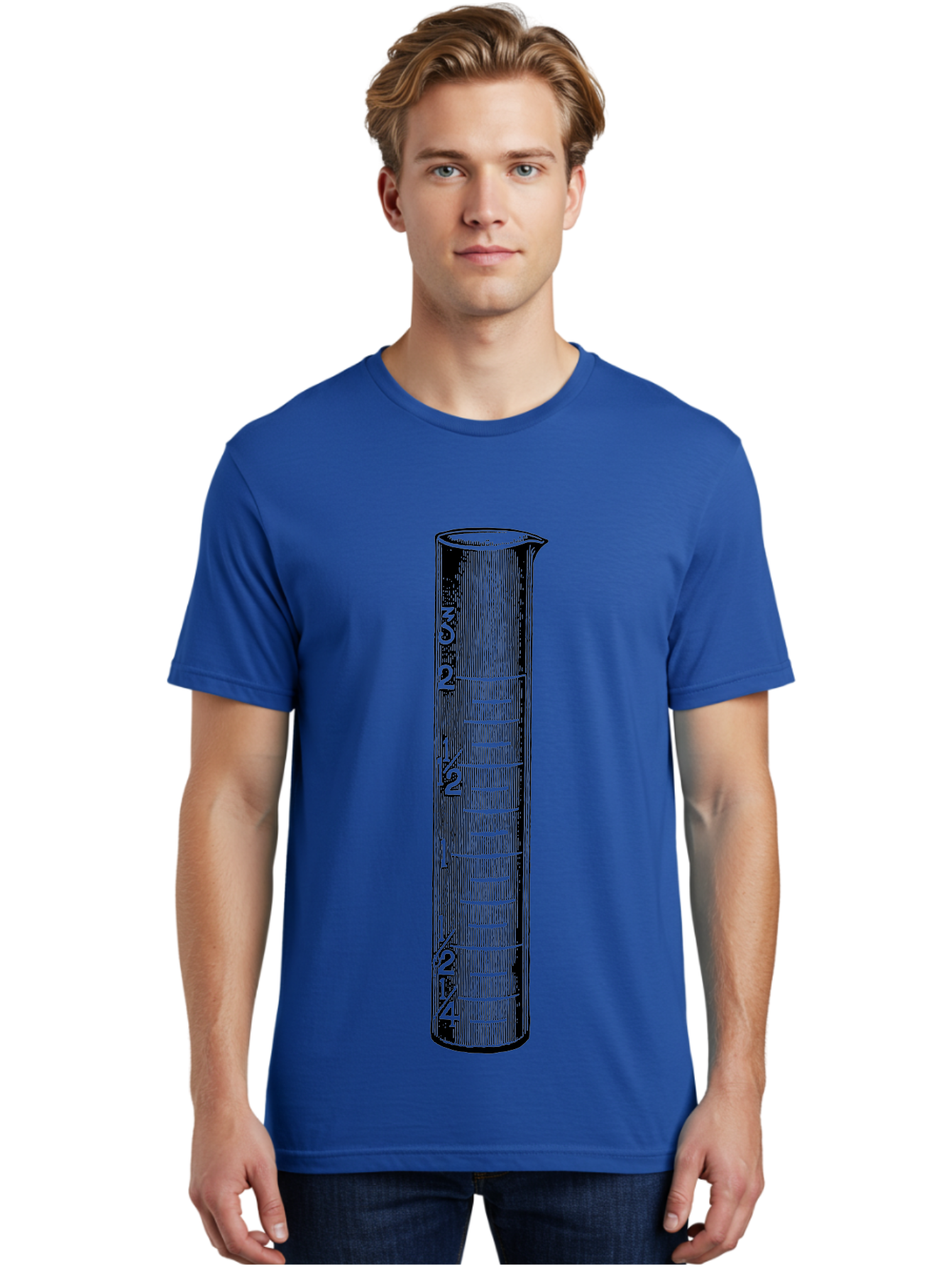 Graduated-Cylinder Men'S Graphic Tee, 100% Cotton, Comfortable Casual Summer Wear, Machine Washable, Laboratory Equipment, Measuring Cylinder, Graduated Markings, 4 Oz Capacity, Precise Measurement, Scientific Tools, Laboratory Glassware Aad607 28