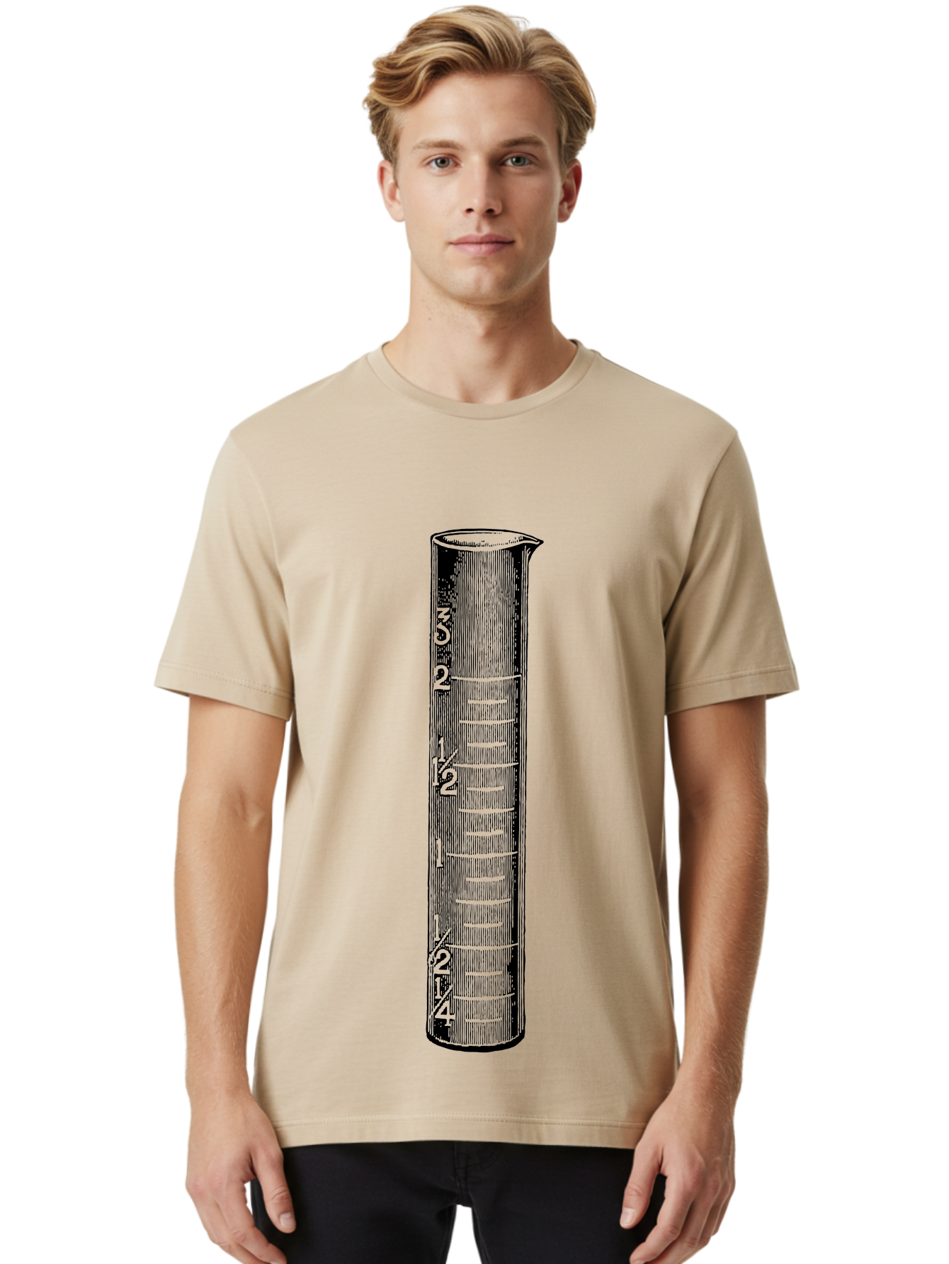 Graduated-Cylinder Men'S Graphic Tee, 100% Cotton, Comfortable Casual Summer Wear, Machine Washable, Laboratory Equipment, Measuring Cylinder, Graduated Markings, 4 Oz Capacity, Precise Measurement, Scientific Tools, Laboratory Glassware Aad607 10