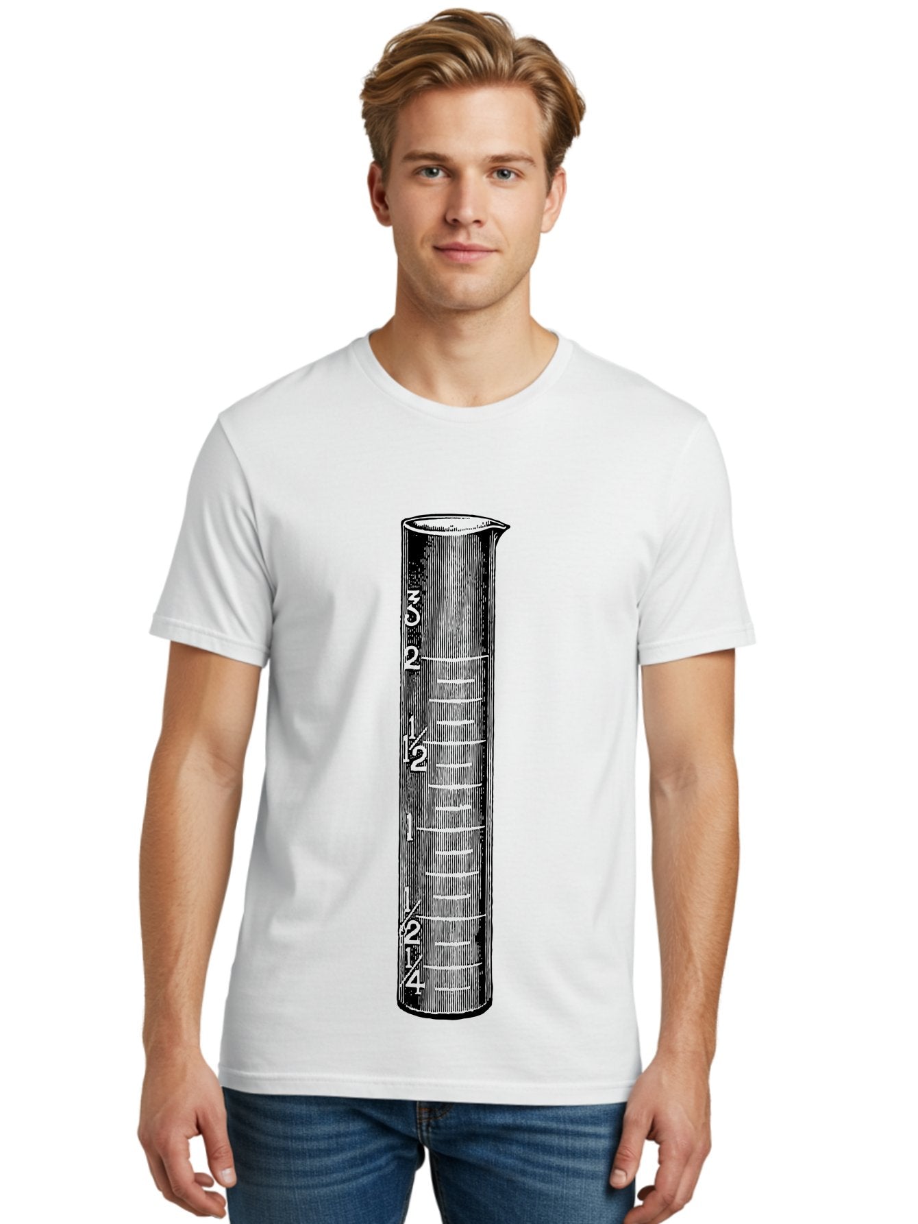 Graduated-Cylinder Men'S Graphic Tee, 100% Cotton, Comfortable Casual Summer Wear, Machine Washable, Laboratory Equipment, Measuring Cylinder, Graduated Markings, 4 Oz Capacity, Precise Measurement, Scientific Tools, Laboratory Glassware Aad607 29