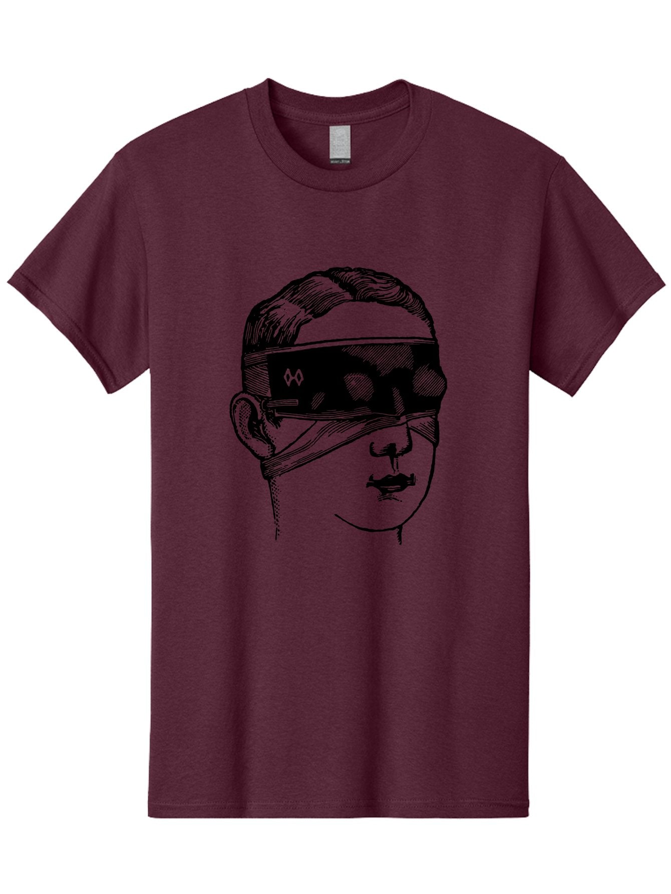 Head-Illustration Men'S Graphic Tee, 100% Cotton, Comfortable Casual Summer Wear, Machine Washable, Vr Headset, Futuristic Tech, Virtual Reality, Futuristic Illustration, Black And Green, Cyberpunk Style, Head Illustration, Sci-Fi Art, Aad608 12