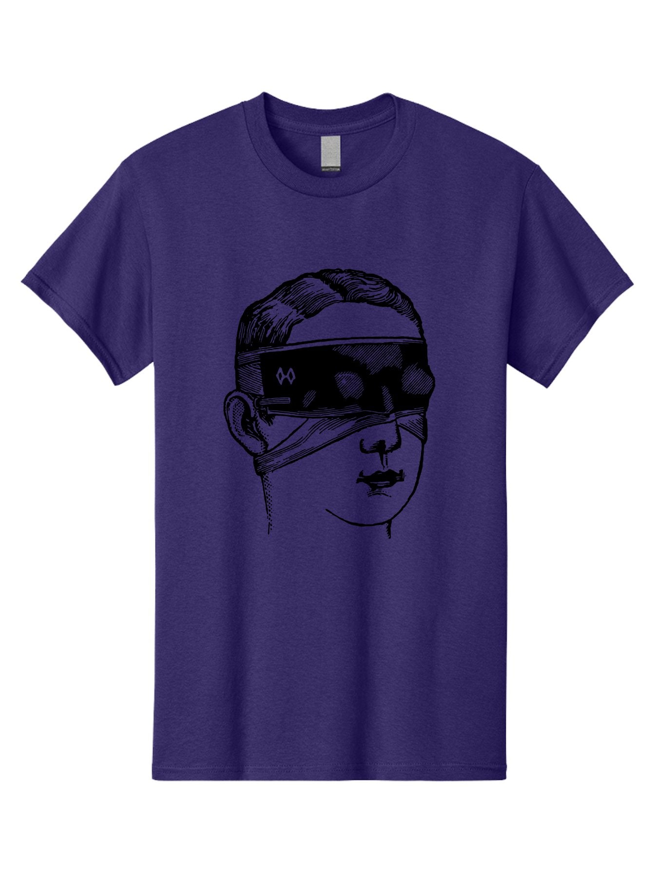 Head-Illustration Men'S Graphic Tee, 100% Cotton, Comfortable Casual Summer Wear, Machine Washable, Vr Headset, Futuristic Tech, Virtual Reality, Futuristic Illustration, Black And Green, Cyberpunk Style, Head Illustration, Sci-Fi Art, Aad608 10