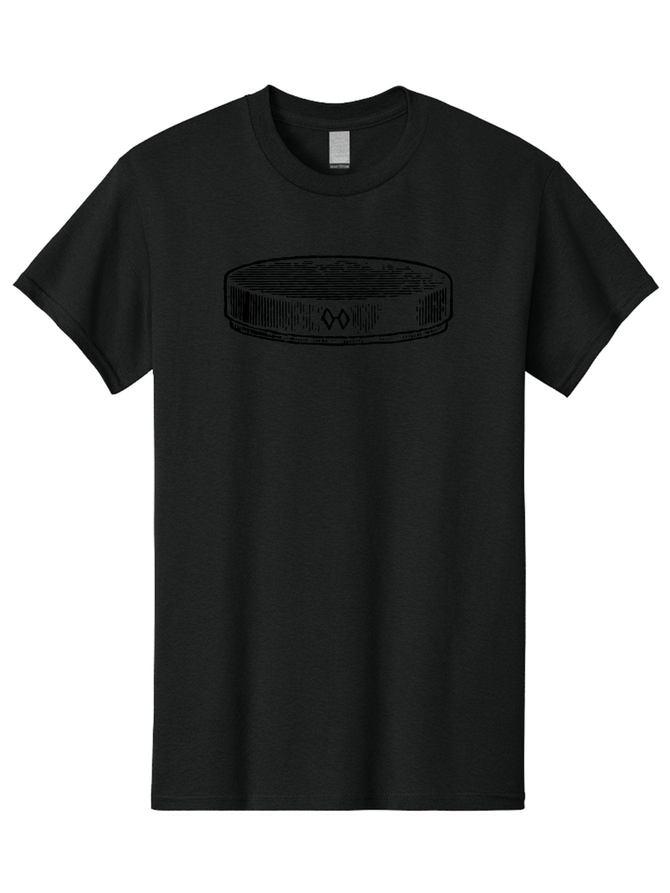 Hockey-Puck Men'S Graphic Tee, 100% Cotton, Comfortable Casual Summer Wear, Machine Washable, Hockey Puck, Sports Equipment, Ice Hockey, Athletic Gear, Winter Sports, Competitive Teams, Nhl Symbol, Puck Design Aad609 5