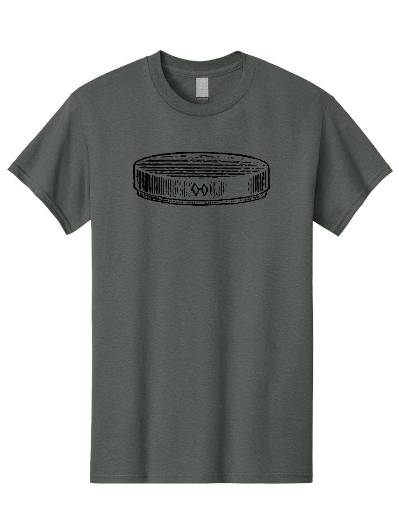 Hockey-Puck Men'S Graphic Tee, 100% Cotton, Comfortable Casual Summer Wear, Machine Washable, Hockey Puck, Sports Equipment, Ice Hockey, Athletic Gear, Winter Sports, Competitive Teams, Nhl Symbol, Puck Design Aad609 9