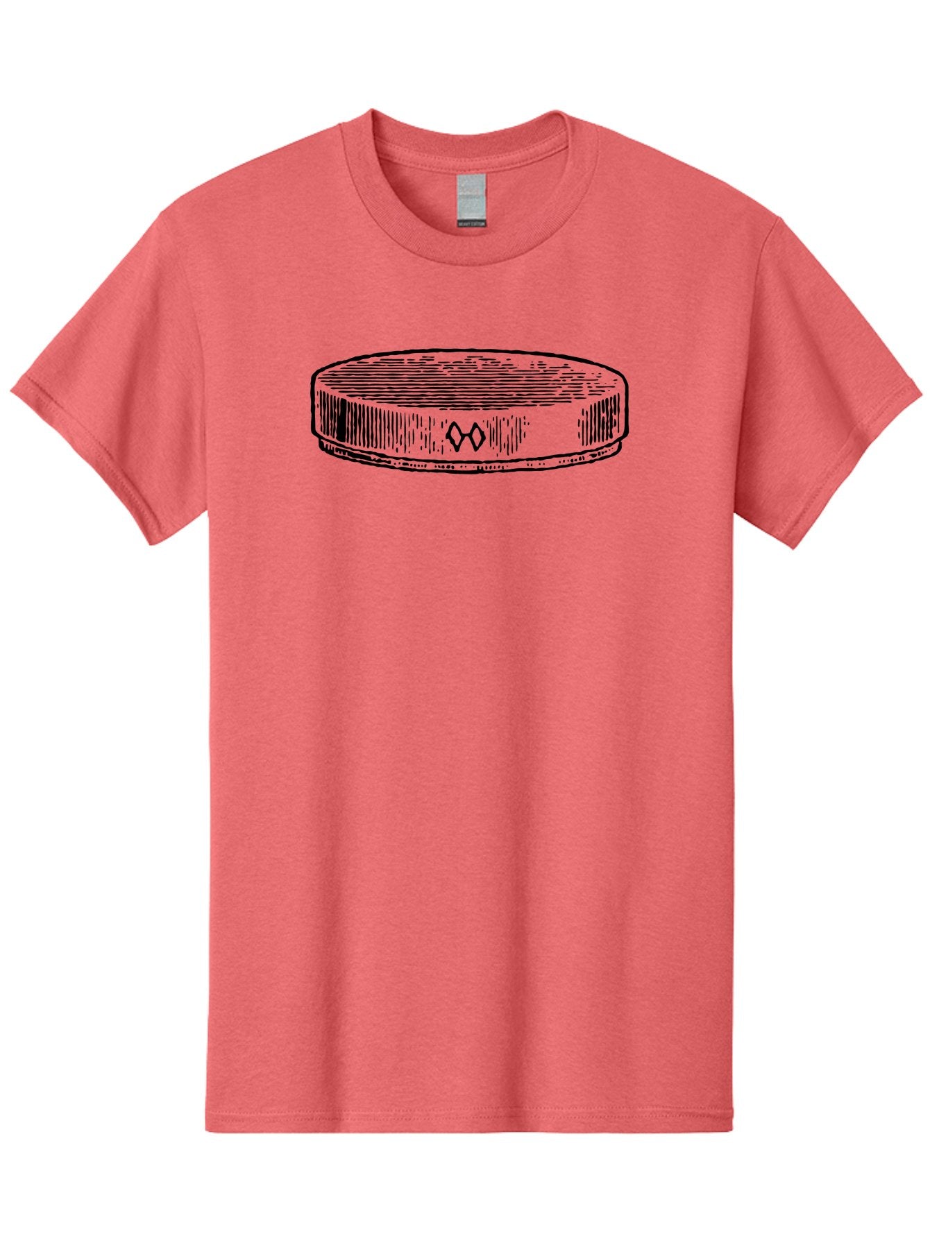 Hockey-Puck Men'S Graphic Tee, 100% Cotton, Comfortable Casual Summer Wear, Machine Washable, Hockey Puck, Sports Equipment, Ice Hockey, Athletic Gear, Winter Sports, Competitive Teams, Nhl Symbol, Puck Design Aad609