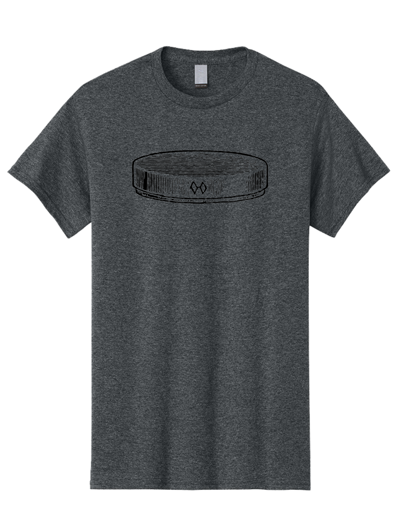 Hockey-Puck Men'S Graphic Tee, 100% Cotton, Comfortable Casual Summer Wear, Machine Washable, Hockey Puck, Sports Equipment, Ice Hockey, Athletic Gear, Winter Sports, Competitive Teams, Nhl Symbol, Puck Design Aad609