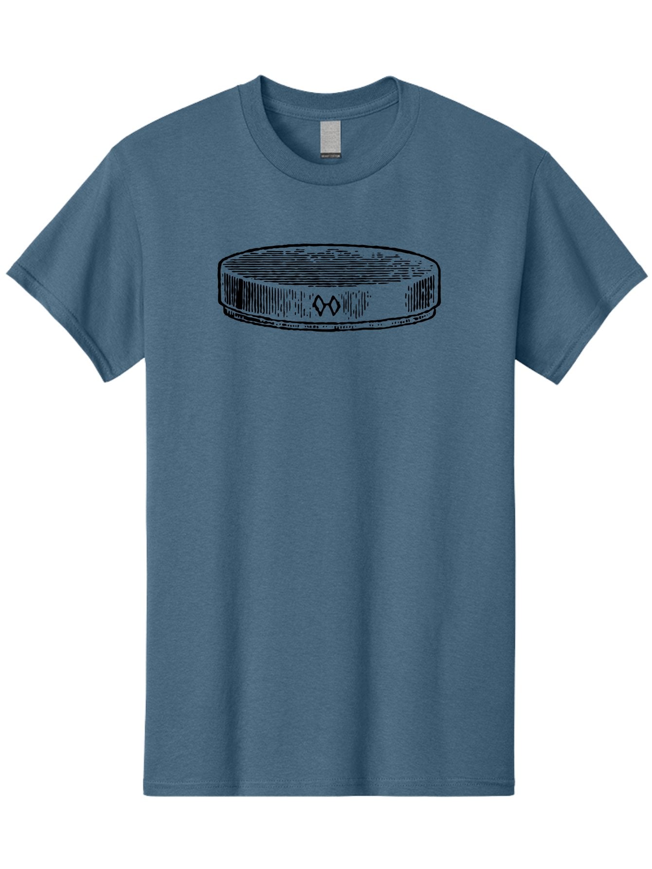 Hockey-Puck Men'S Graphic Tee, 100% Cotton, Comfortable Casual Summer Wear, Machine Washable, Hockey Puck, Sports Equipment, Ice Hockey, Athletic Gear, Winter Sports, Competitive Teams, Nhl Symbol, Puck Design Aad609 12
