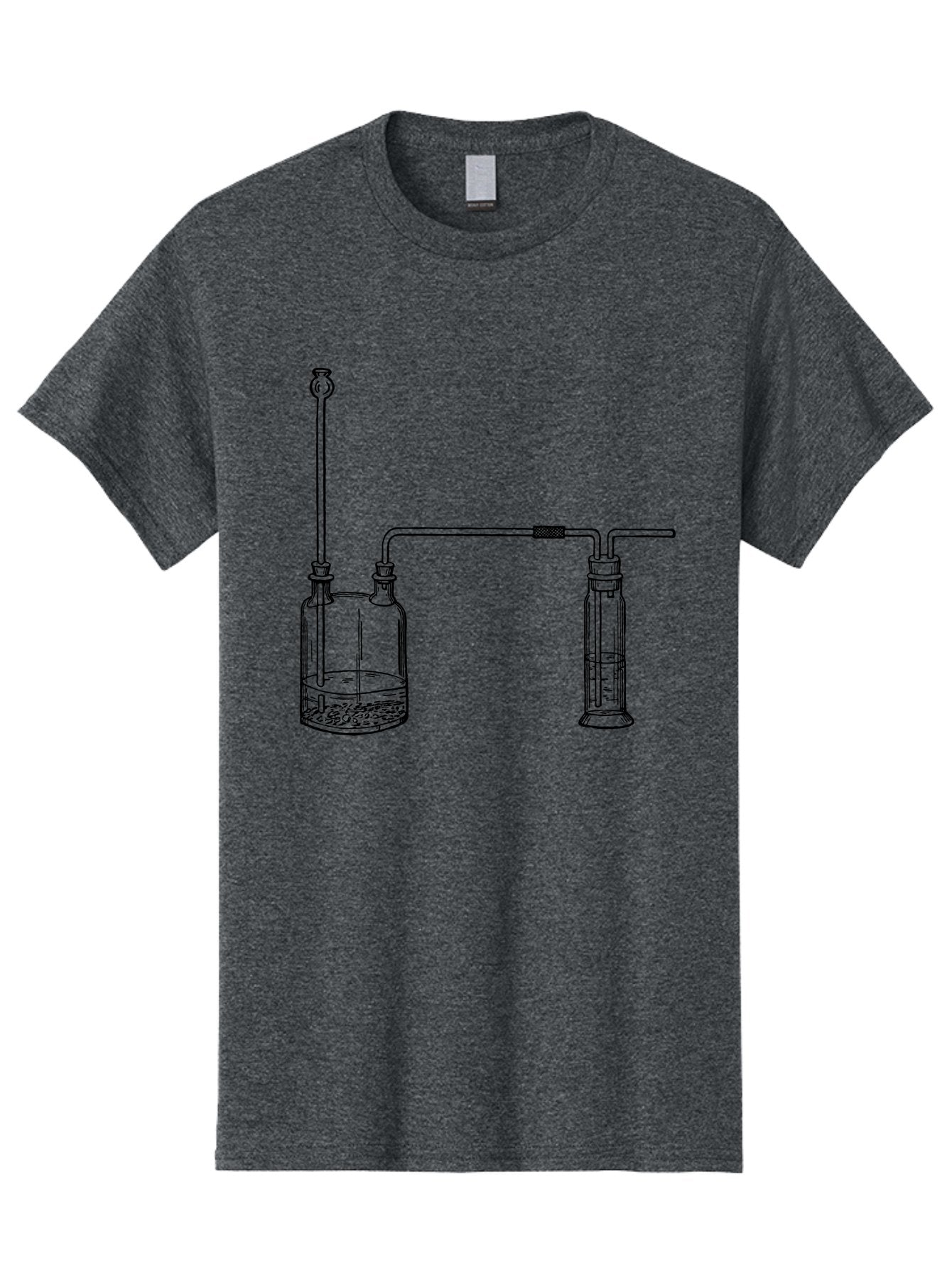 Laboratory-Apparatus Men'S Graphic Tee, 100% Cotton, Comfortable Casual Summer Wear, Machine Washable, Laboratory Equipment, Glass Containers, Connected Tubes, Scientific Apparatus, Chemistry Experiment, Lab Setup, Chemical Reaction, Aad612 13