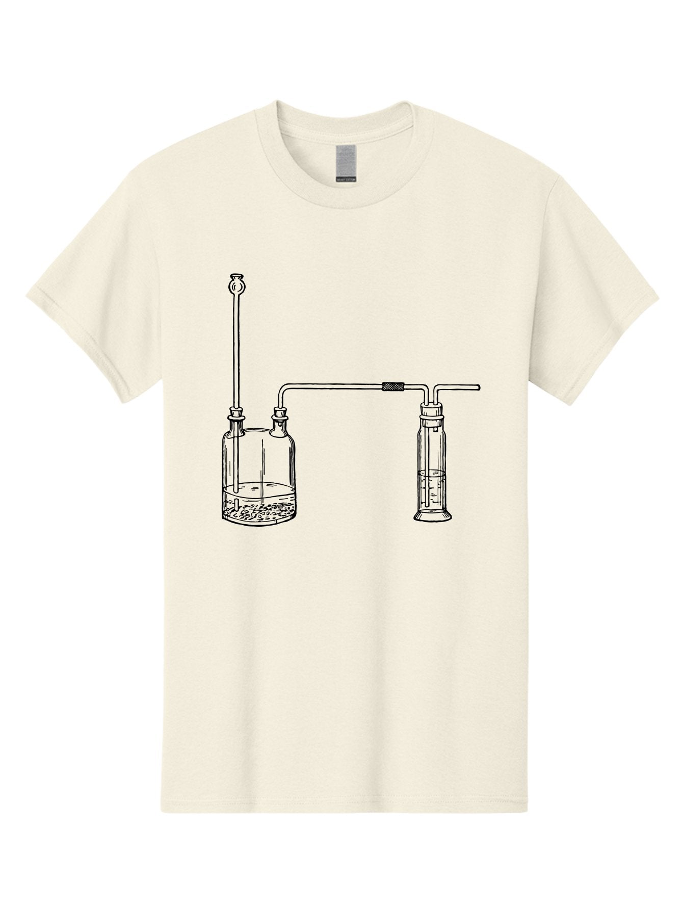 Laboratory-Apparatus Men'S Graphic Tee, 100% Cotton, Comfortable Casual Summer Wear, Machine Washable, Laboratory Equipment, Glass Containers, Connected Tubes, Scientific Apparatus, Chemistry Experiment, Lab Setup, Chemical Reaction, Aad612 14