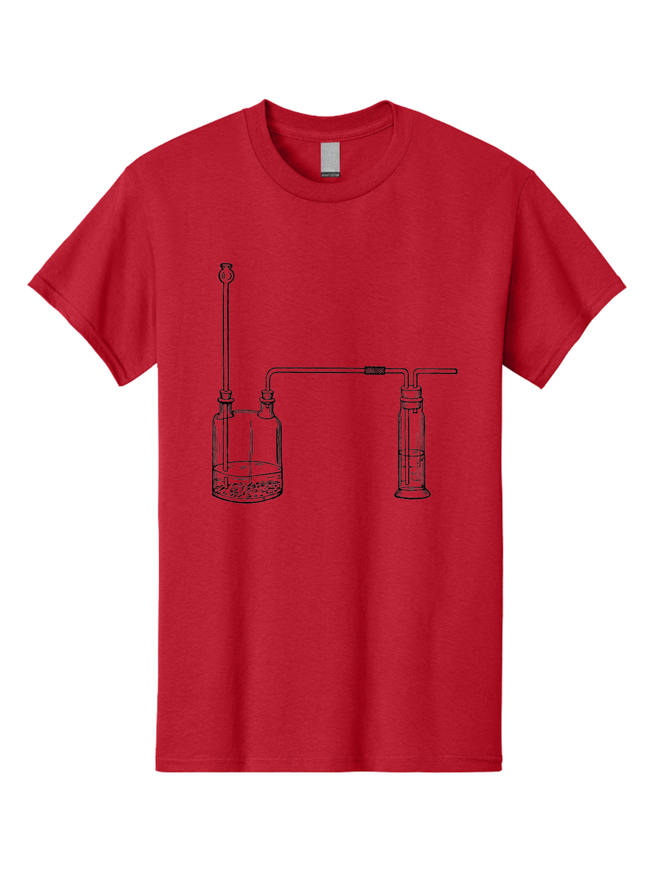 Laboratory-Apparatus Men'S Graphic Tee, 100% Cotton, Comfortable Casual Summer Wear, Machine Washable, Laboratory Equipment, Glass Containers, Connected Tubes, Scientific Apparatus, Chemistry Experiment, Lab Setup, Chemical Reaction, Aad612 13