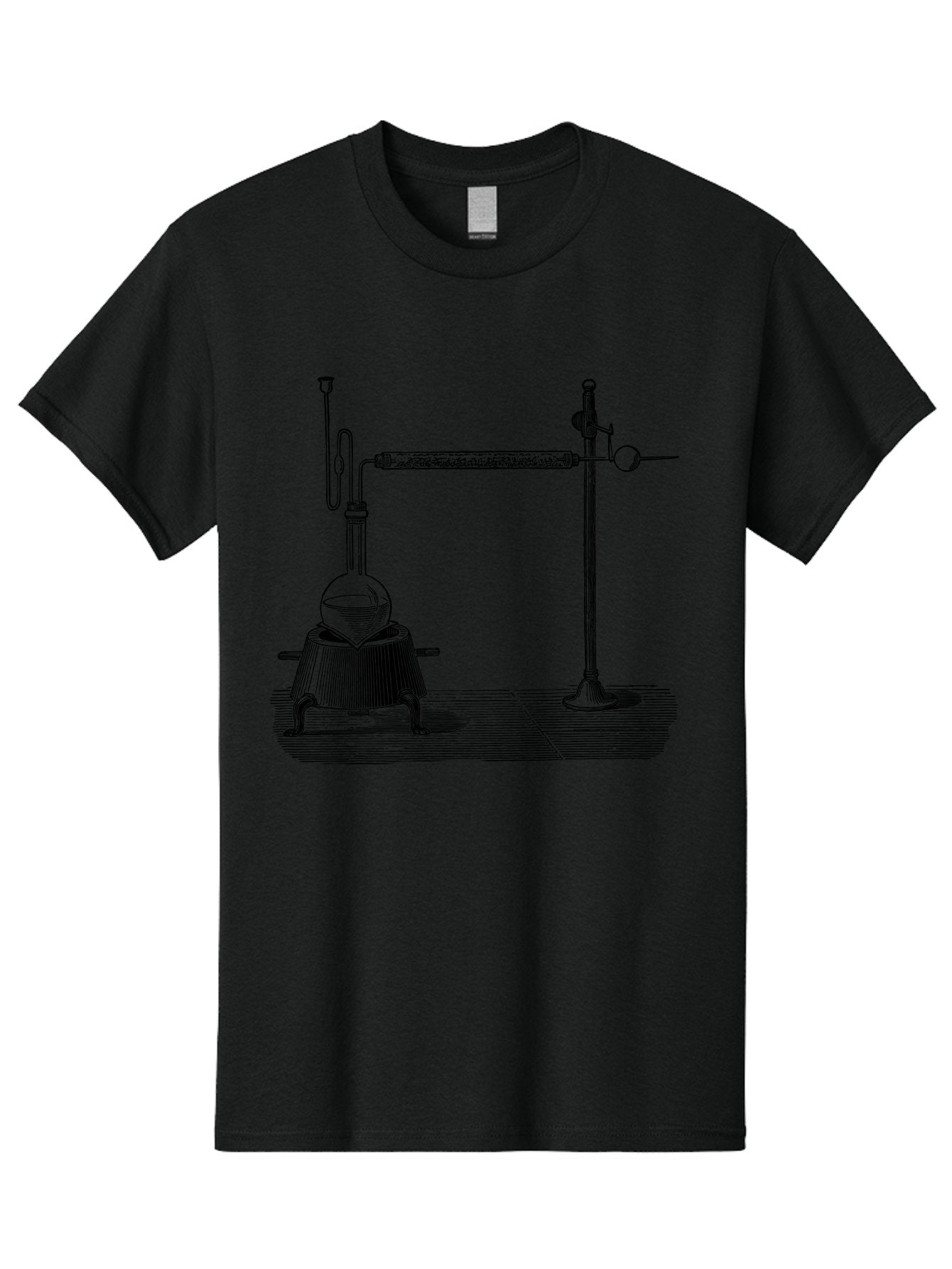Laboratory-Distillation-Apparatus-1 Men'S Graphic Tee, 100% Cotton, Comfortable Casual Summer Wear, Machine Washable, Distillation Equipment, Laboratory Setup, Scientific Apparatus, Chemistry Experiment, Glassware, Vintage Illustration, Aad613 11