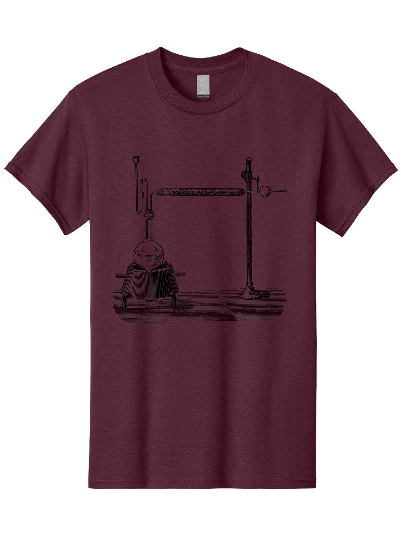 Laboratory-Distillation-Apparatus-1 Men'S Graphic Tee, 100% Cotton, Comfortable Casual Summer Wear, Machine Washable, Distillation Equipment, Laboratory Setup, Scientific Apparatus, Chemistry Experiment, Glassware, Vintage Illustration, Aad613 5