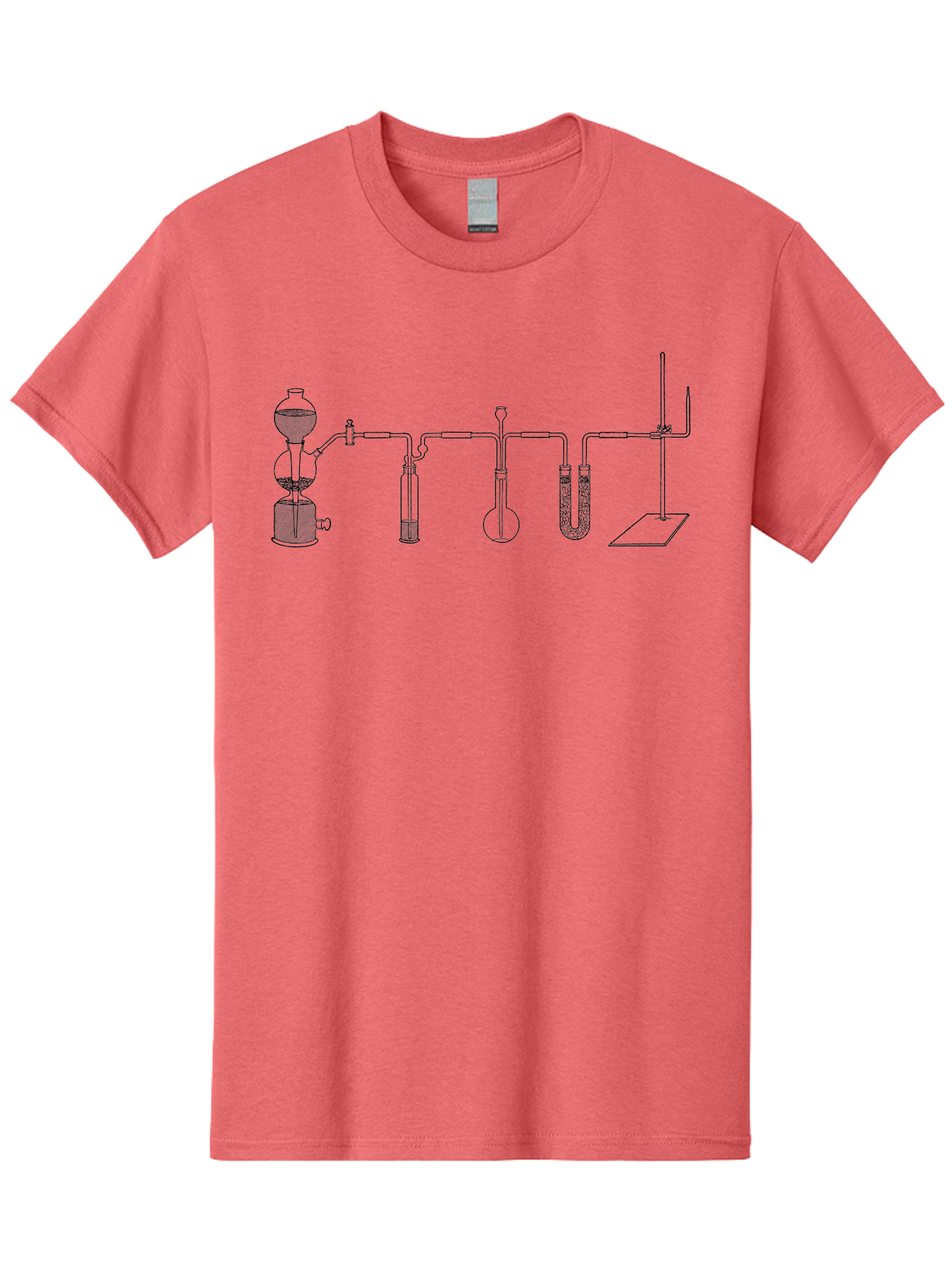 Laboratory-Distillation-Apparatus Men'S Graphic Tee, 100% Cotton, Comfortable Casual Summer Wear, Machine Washable, Laboratory Equipment, Distillation Apparatus, Scientific Instruments, Chemistry Lab, Experimental Setup, Glassware, Aad614 15