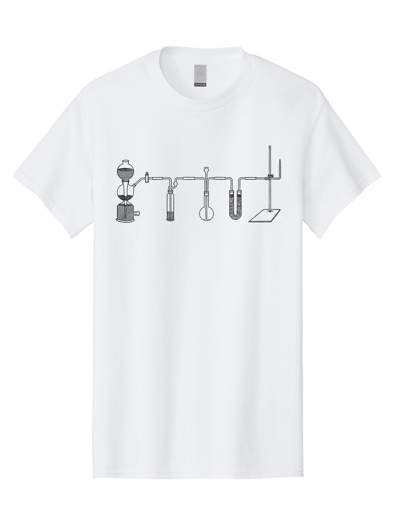 Laboratory-Distillation-Apparatus Men'S Graphic Tee, 100% Cotton, Comfortable Casual Summer Wear, Machine Washable, Laboratory Equipment, Distillation Apparatus, Scientific Instruments, Chemistry Lab, Experimental Setup, Glassware, Aad614 10