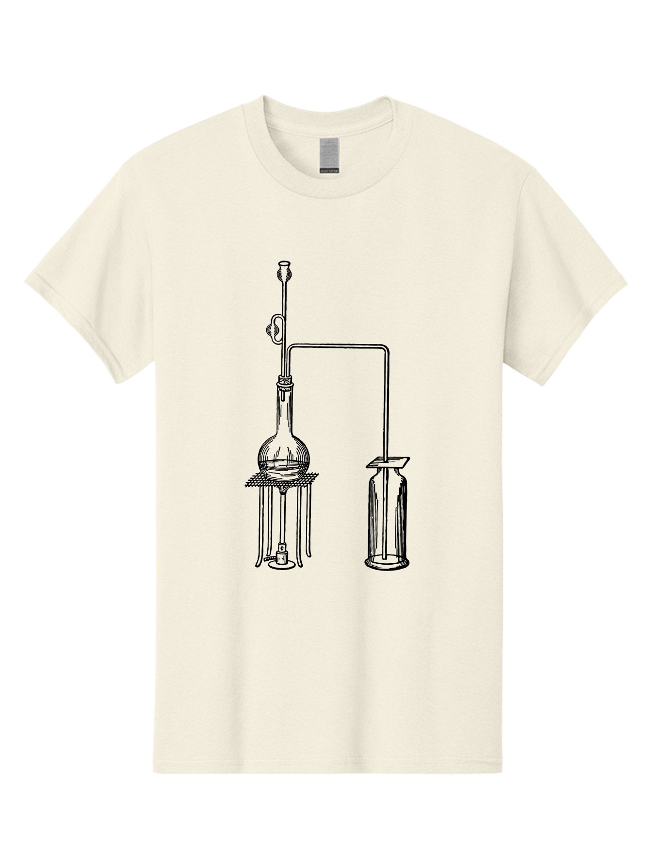 Laboratory-Equipment-2 Men'S Graphic Tee, 100% Cotton, Comfortable Casual Summer Wear, Machine Washable, Laboratory Equipment, Scientific Apparatus, Chemistry Experiment, Distillation Setup, Glassware, Vintage Illustration, Aad616 5