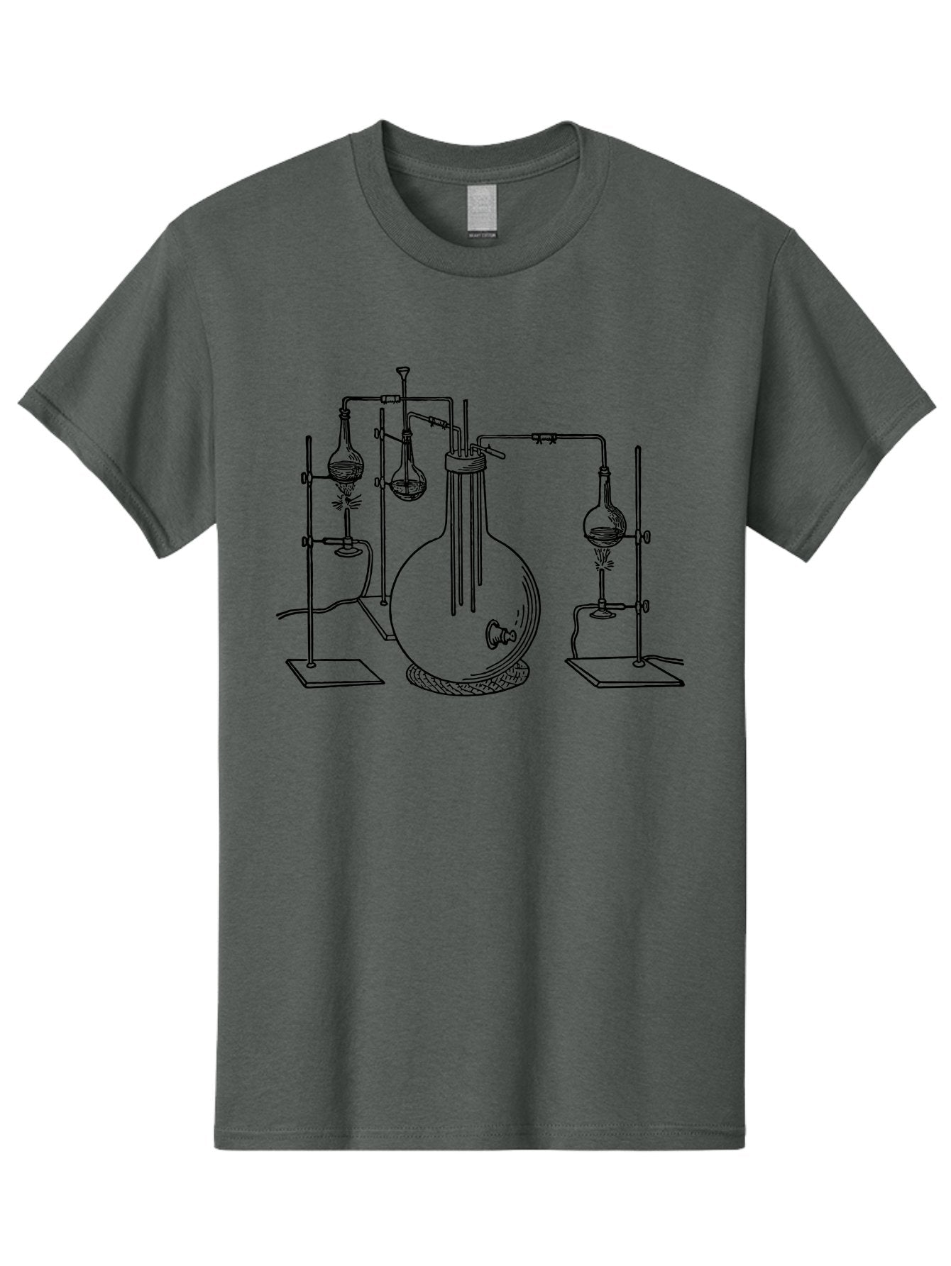 Laboratory-Equipment-3 Men'S Graphic Tee, 100% Cotton, Comfortable Casual Summer Wear, Machine Washable, Laboratory Equipment, Distillation Apparatus, Scientific Instruments, Chemistry Lab, Experimental Setup, Glassware, Round Bottom Flask, Aad617 8