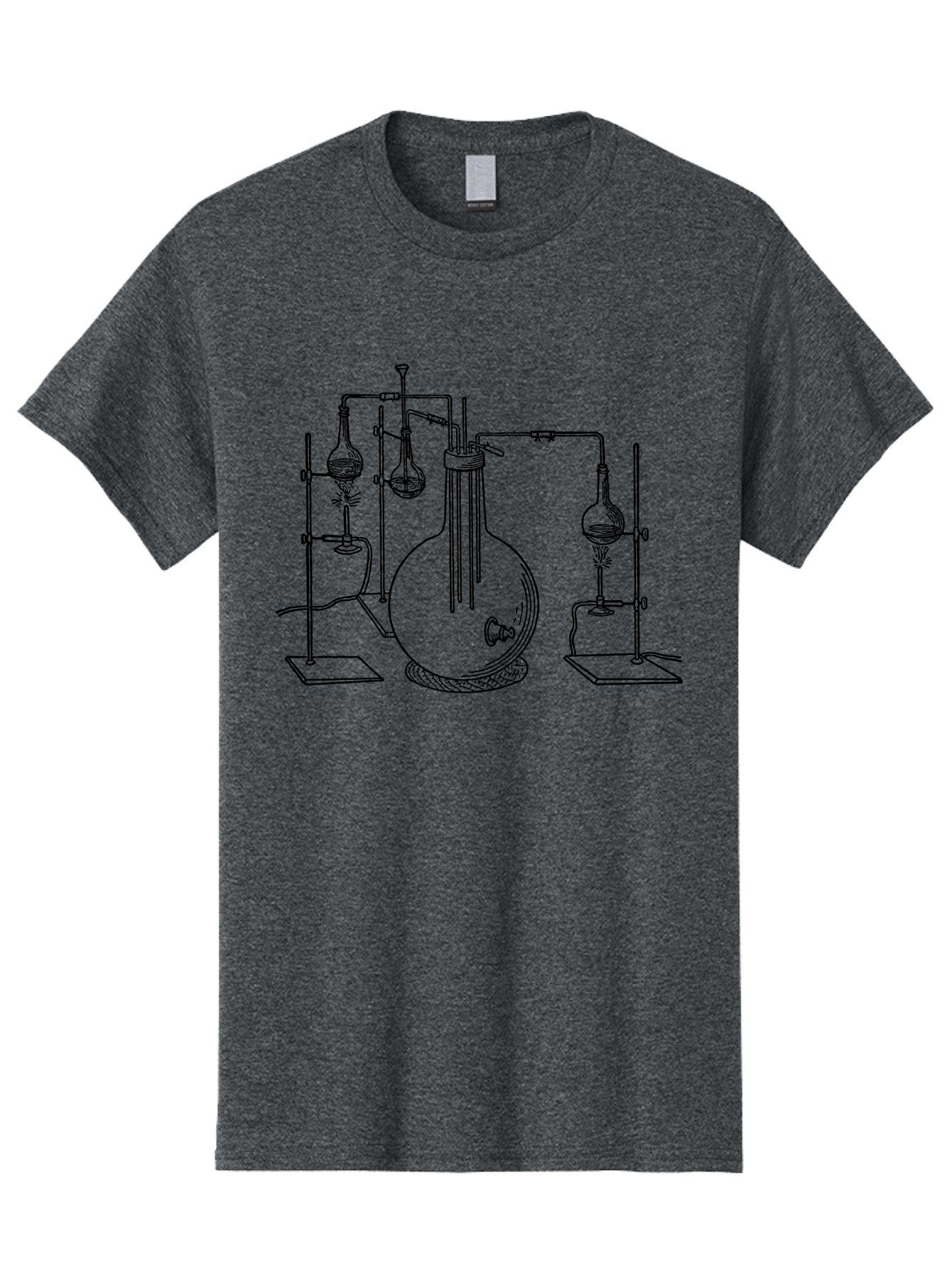 Laboratory-Equipment-3 Men'S Graphic Tee, 100% Cotton, Comfortable Casual Summer Wear, Machine Washable, Laboratory Equipment, Distillation Apparatus, Scientific Instruments, Chemistry Lab, Experimental Setup, Glassware, Round Bottom Flask, Aad617 3