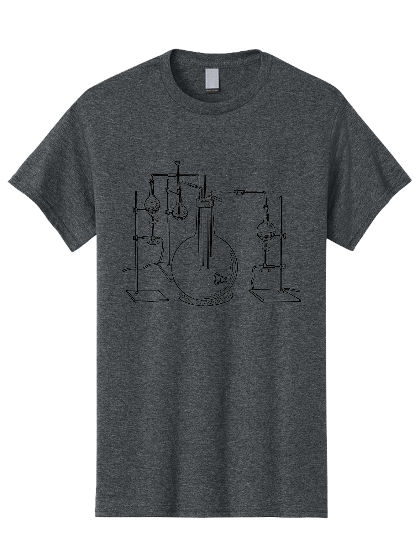 Laboratory-Equipment-3 Men'S Graphic Tee, 100% Cotton, Comfortable Casual Summer Wear, Machine Washable, Laboratory Equipment, Distillation Apparatus, Scientific Instruments, Chemistry Lab, Experimental Setup, Glassware, Round Bottom Flask, Aad617 17