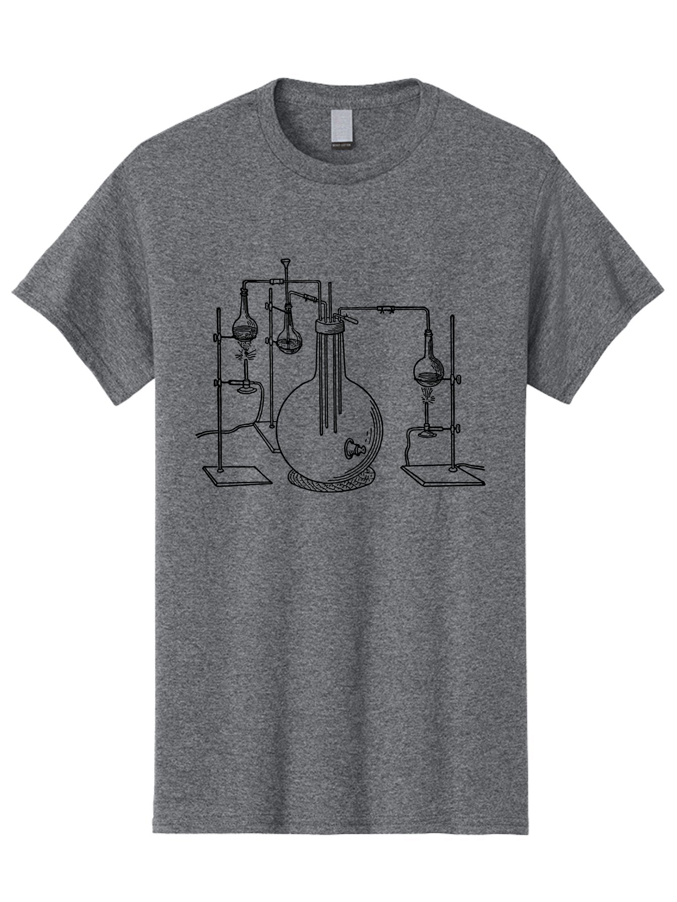 Laboratory-Equipment-3 Men'S Graphic Tee, 100% Cotton, Comfortable Casual Summer Wear, Machine Washable, Laboratory Equipment, Distillation Apparatus, Scientific Instruments, Chemistry Lab, Experimental Setup, Glassware, Round Bottom Flask, Aad617 12