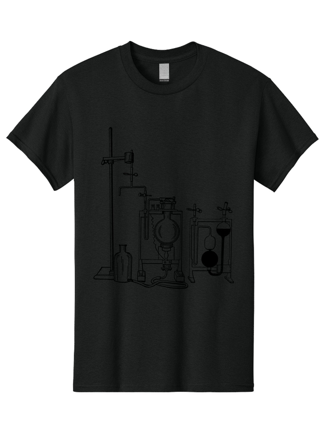 Laboratory-Equipment-4 Men'S Graphic Tee, 100% Cotton, Comfortable Casual Summer Wear, Machine Washable, Laboratory Equipment, Scientific Instruments, Chemistry Apparatus, Distillation Device, Flask, Bottle, Valve, Tube, Laboratory Setup, Aad618 12