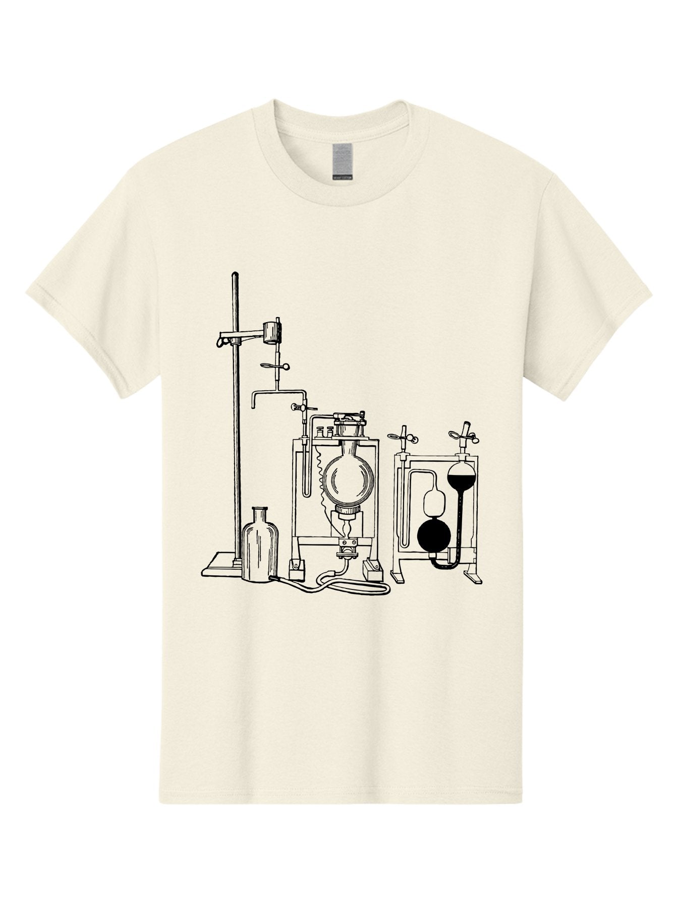 Laboratory-Equipment-4 Men'S Graphic Tee, 100% Cotton, Comfortable Casual Summer Wear, Machine Washable, Laboratory Equipment, Scientific Instruments, Chemistry Apparatus, Distillation Device, Flask, Bottle, Valve, Tube, Laboratory Setup, Aad618 11