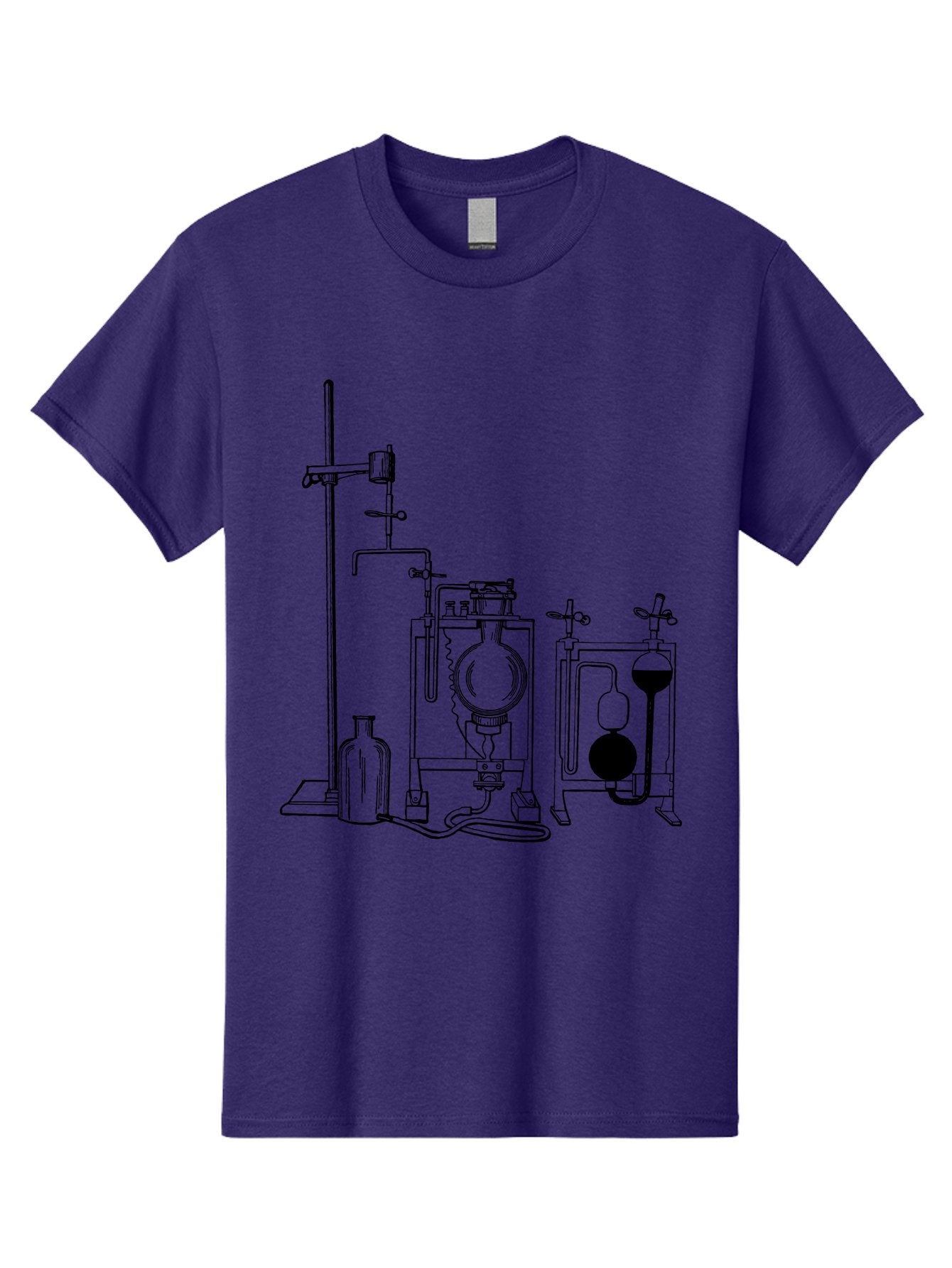 Laboratory-Equipment-4 Men'S Graphic Tee, 100% Cotton, Comfortable Casual Summer Wear, Machine Washable, Laboratory Equipment, Scientific Instruments, Chemistry Apparatus, Distillation Device, Flask, Bottle, Valve, Tube, Laboratory Setup, Aad618 10