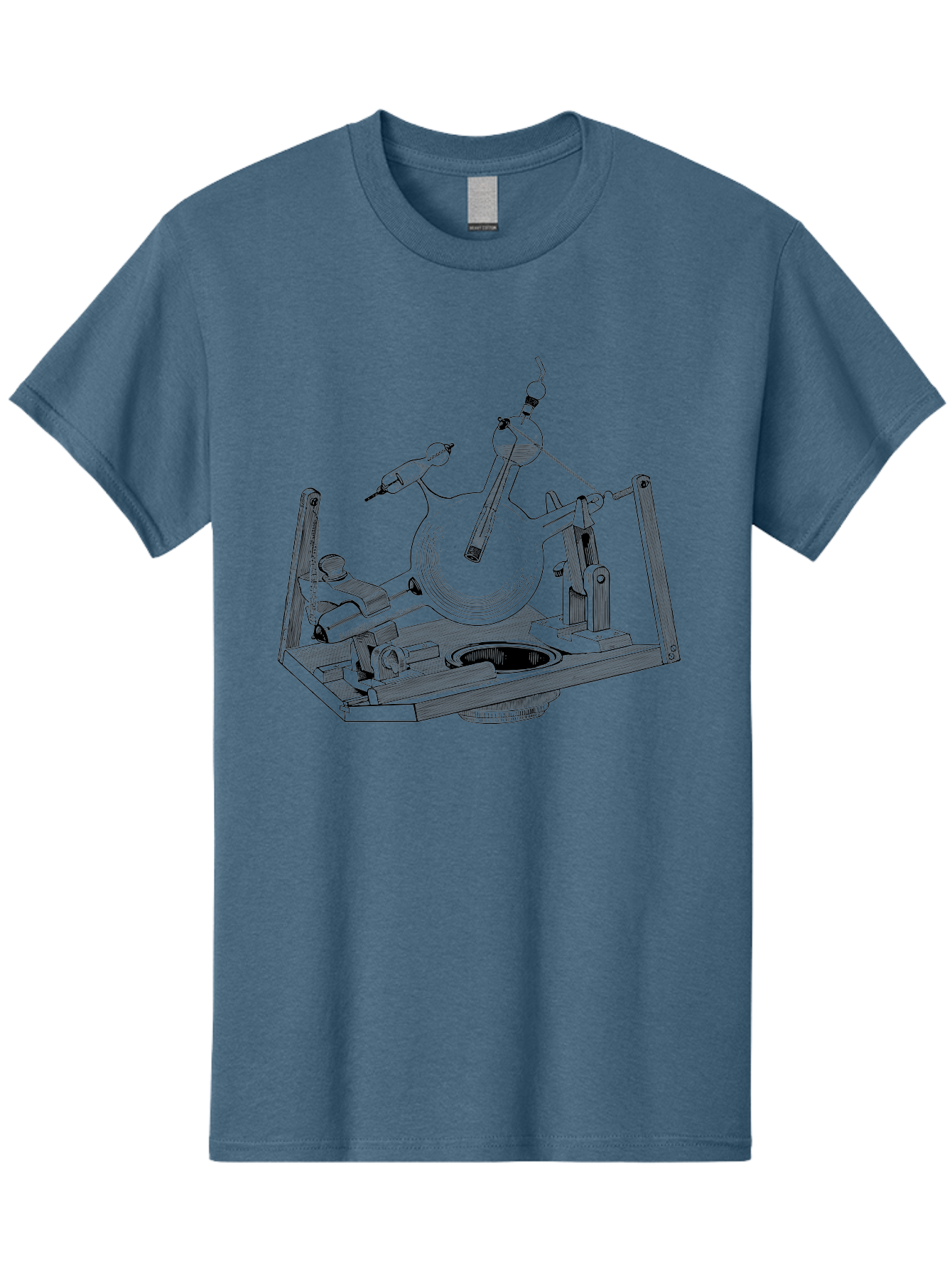 Laboratory-Equipment-5 Men'S Graphic Tee, 100% Cotton, Comfortable Casual Summer Wear, Machine Washable, Laboratory Equipment, Scientific Instruments, Glassware, Distillation Apparatus, Chemistry Lab, Experimental Setup, Research Tools, Aad619