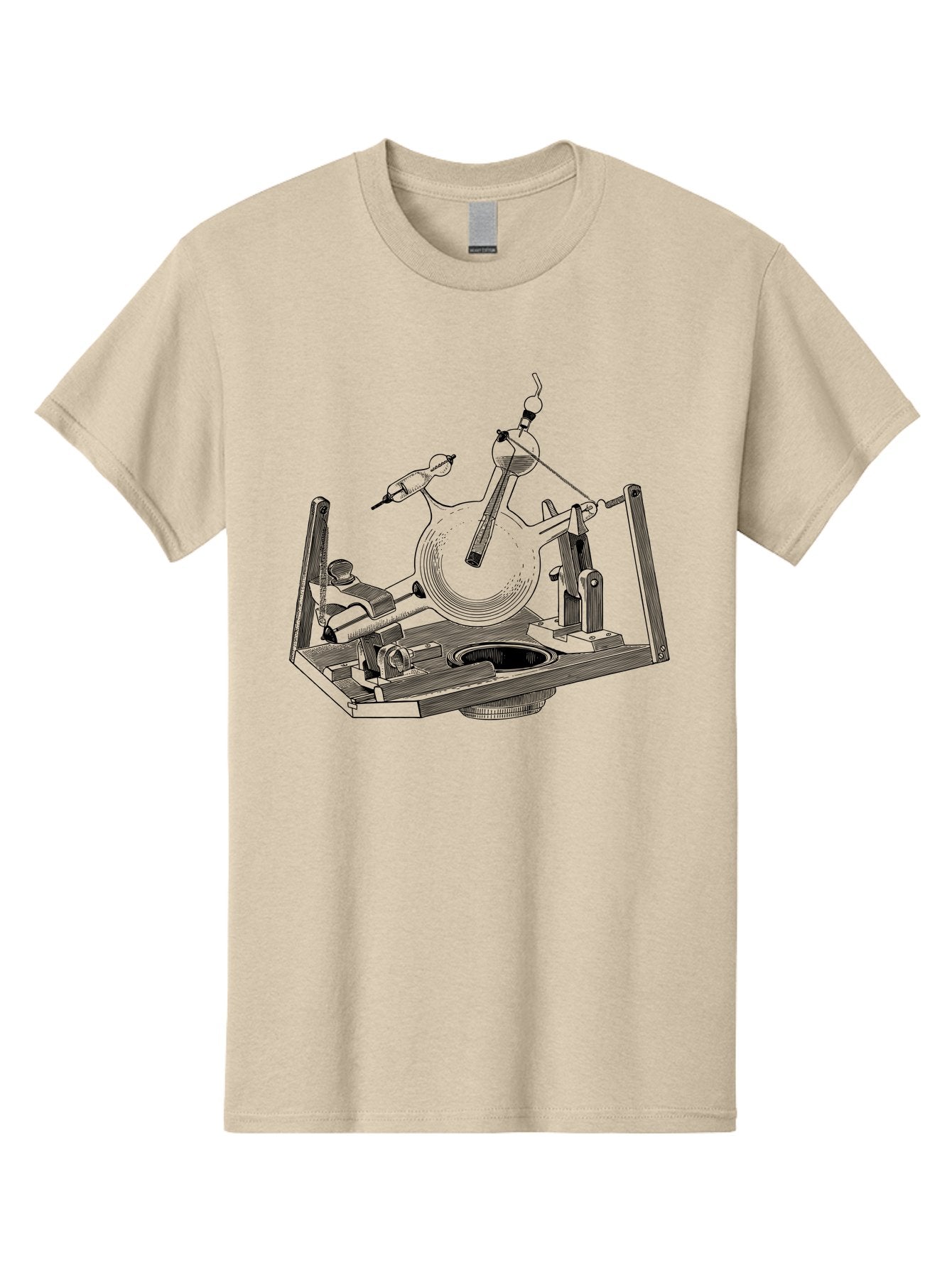 Laboratory-Equipment-5 Men'S Graphic Tee, 100% Cotton, Comfortable Casual Summer Wear, Machine Washable, Laboratory Equipment, Scientific Instruments, Glassware, Distillation Apparatus, Chemistry Lab, Experimental Setup, Research Tools, Aad619