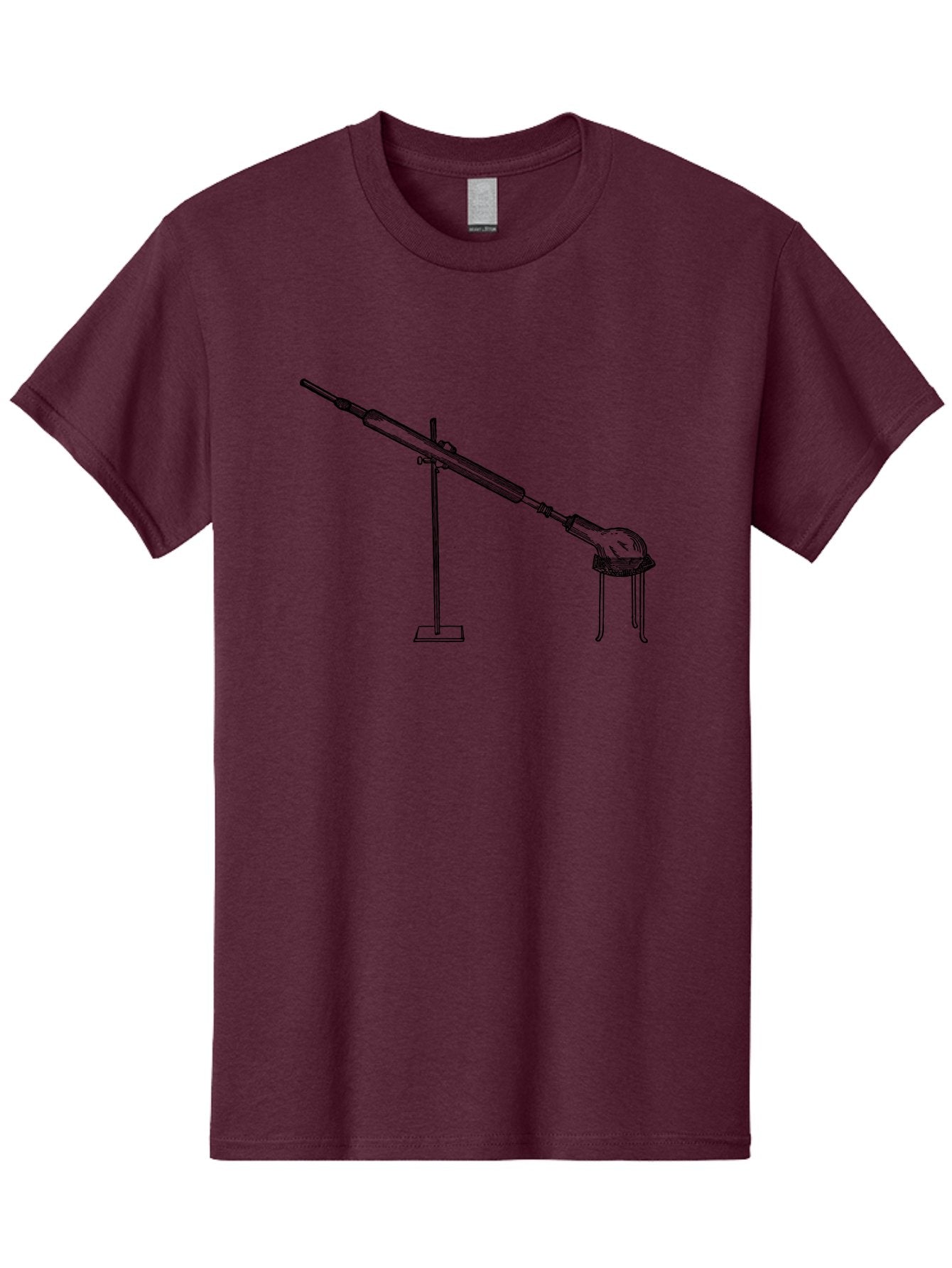 Laboratory-Equipment-8 Men'S Graphic Tee, 100% Cotton, Comfortable Casual Summer Wear, Machine Washable, Laboratory Equipment, Scientific Apparatus, Distillation Setup, Glassware, Chemistry Lab, Science Experiment, Test Tube, Clamp Stand, Aad622