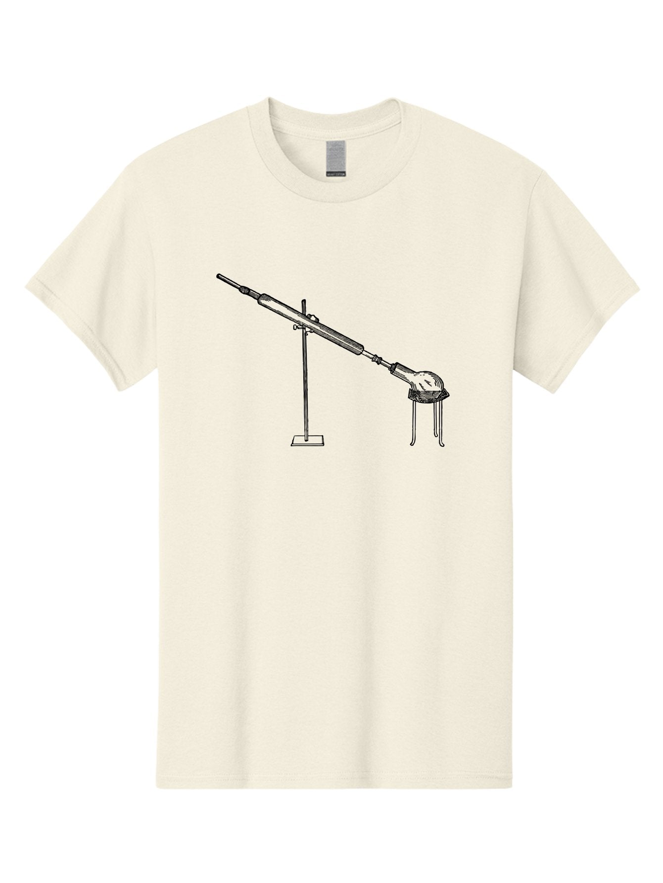 Laboratory-Equipment-8 Men'S Graphic Tee, 100% Cotton, Comfortable Casual Summer Wear, Machine Washable, Laboratory Equipment, Scientific Apparatus, Distillation Setup, Glassware, Chemistry Lab, Science Experiment, Test Tube, Clamp Stand, Aad622