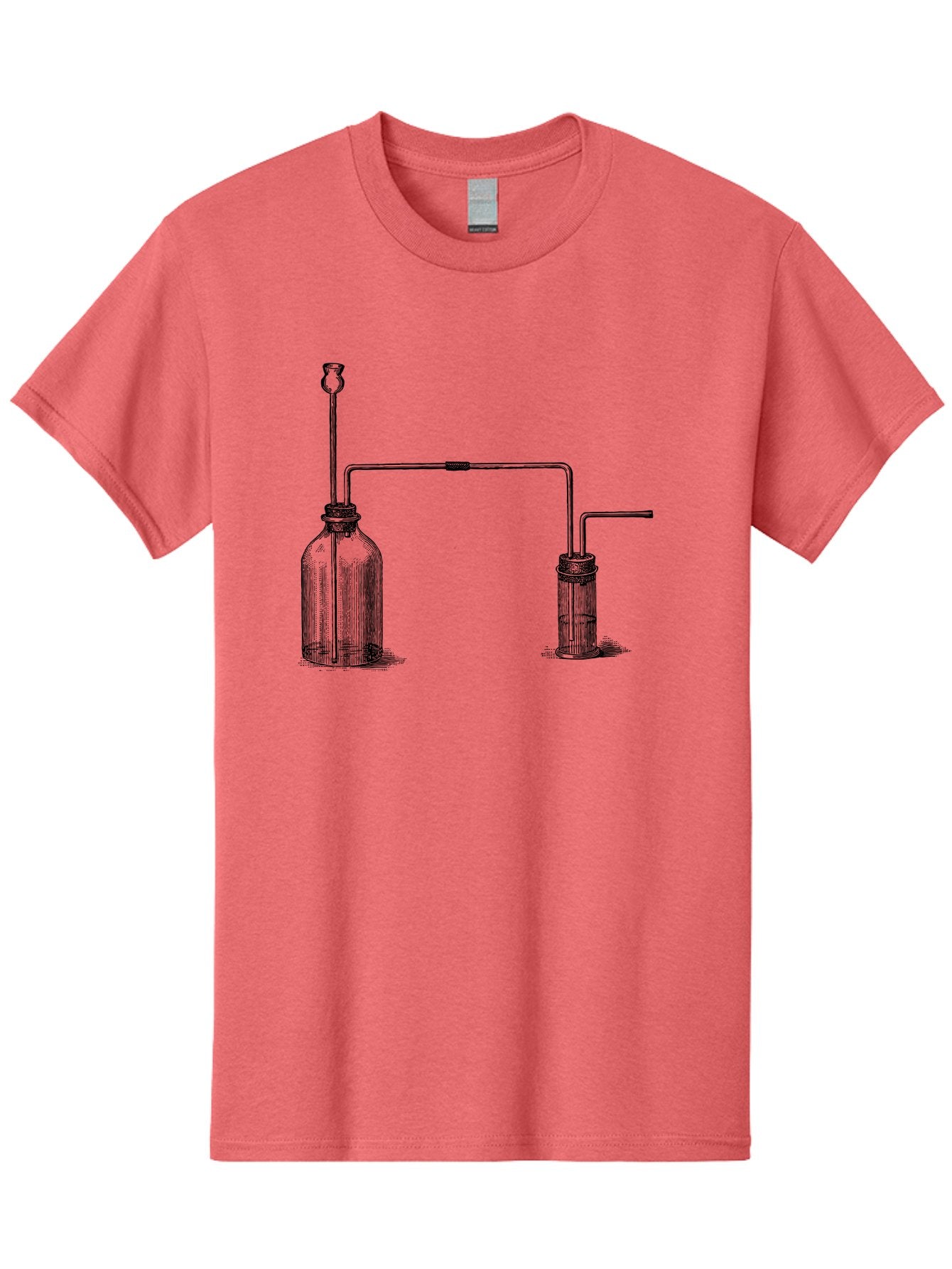 Laboratory-Equipment Men'S Graphic Tee, 100% Cotton, Comfortable Casual Summer Wear, Machine Washable, Laboratory Equipment, Scientific Apparatus, Glassware, Tubes, Bottles, Experimental Setup, Chemistry, Lab Setup, Equipment Connection Aad623 15