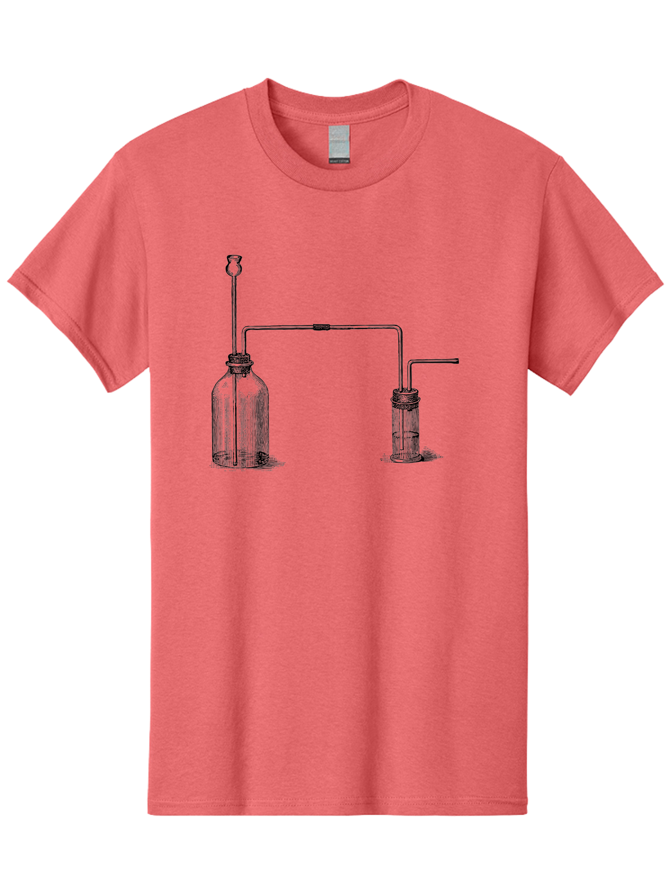 Laboratory-Equipment Men'S Graphic Tee, 100% Cotton, Comfortable Casual Summer Wear, Machine Washable, Laboratory Equipment, Scientific Apparatus, Glassware, Tubes, Bottles, Experimental Setup, Chemistry, Lab Setup, Equipment Connection Aad623