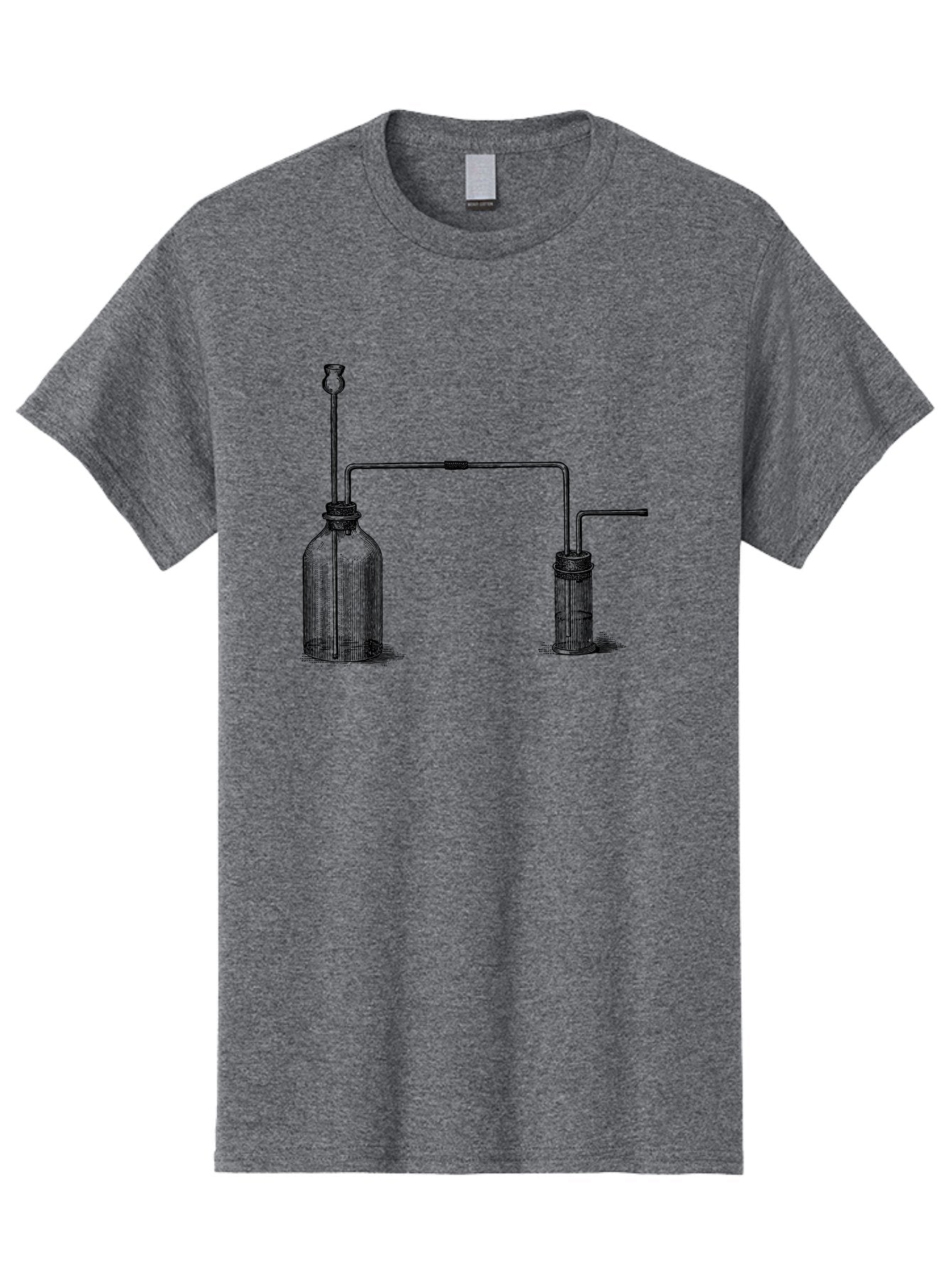 Laboratory-Equipment Men'S Graphic Tee, 100% Cotton, Comfortable Casual Summer Wear, Machine Washable, Laboratory Equipment, Scientific Apparatus, Glassware, Tubes, Bottles, Experimental Setup, Chemistry, Lab Setup, Equipment Connection Aad623 3