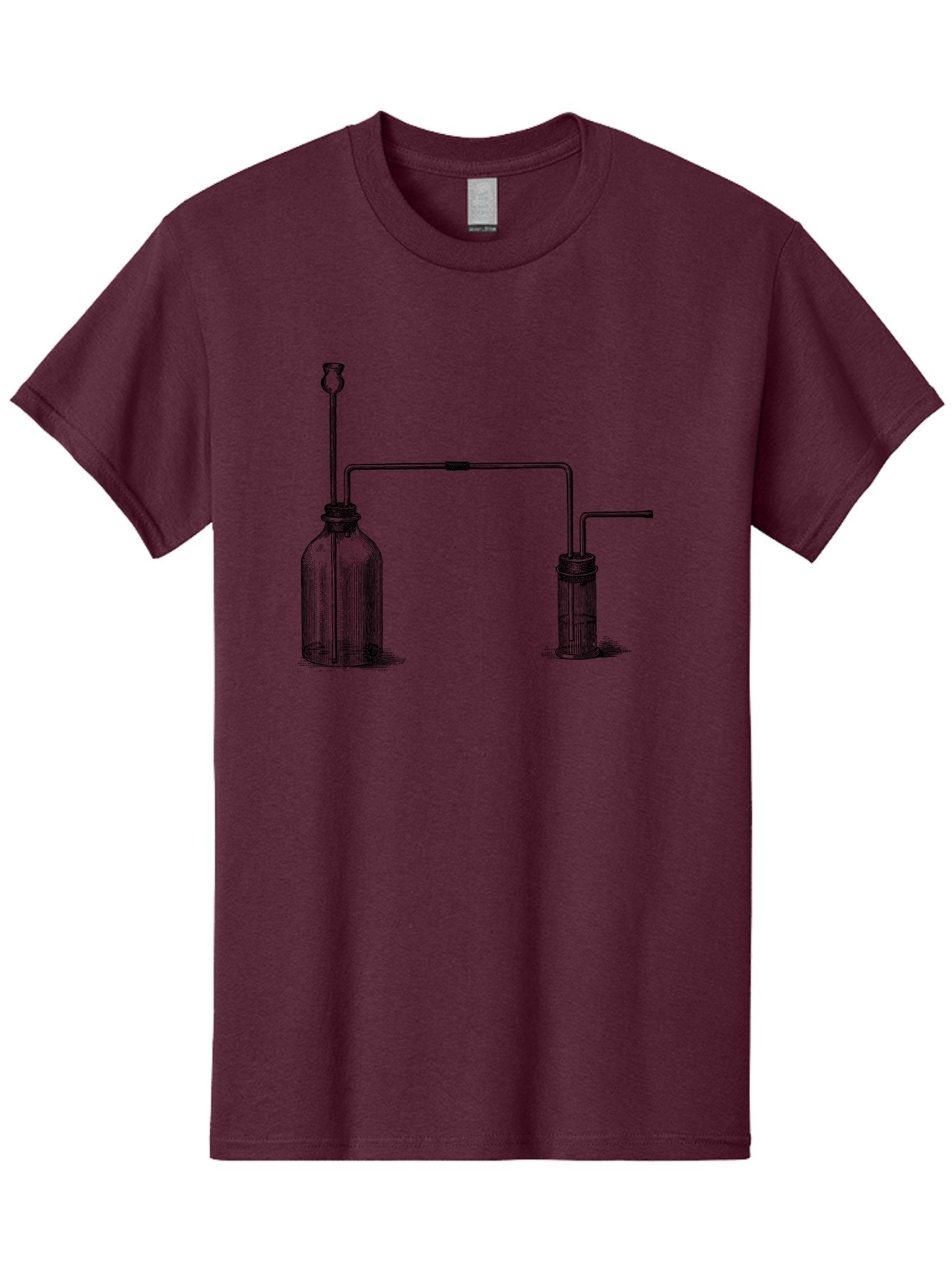 Laboratory-Equipment Men'S Graphic Tee, 100% Cotton, Comfortable Casual Summer Wear, Machine Washable, Laboratory Equipment, Scientific Apparatus, Glassware, Tubes, Bottles, Experimental Setup, Chemistry, Lab Setup, Equipment Connection Aad623 4