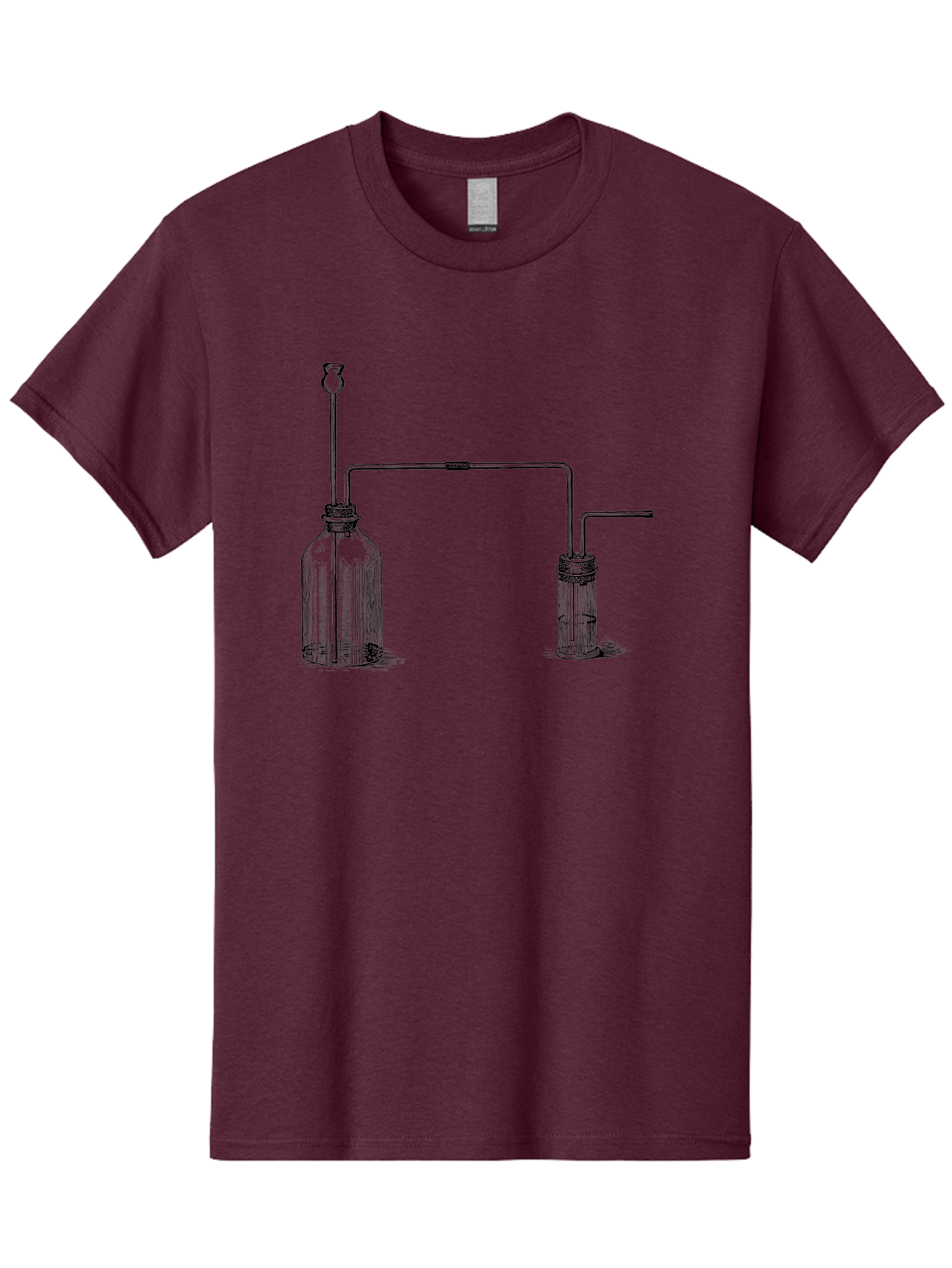 Laboratory-Equipment Men'S Graphic Tee, 100% Cotton, Comfortable Casual Summer Wear, Machine Washable, Laboratory Equipment, Scientific Apparatus, Glassware, Tubes, Bottles, Experimental Setup, Chemistry, Lab Setup, Equipment Connection Aad623 23