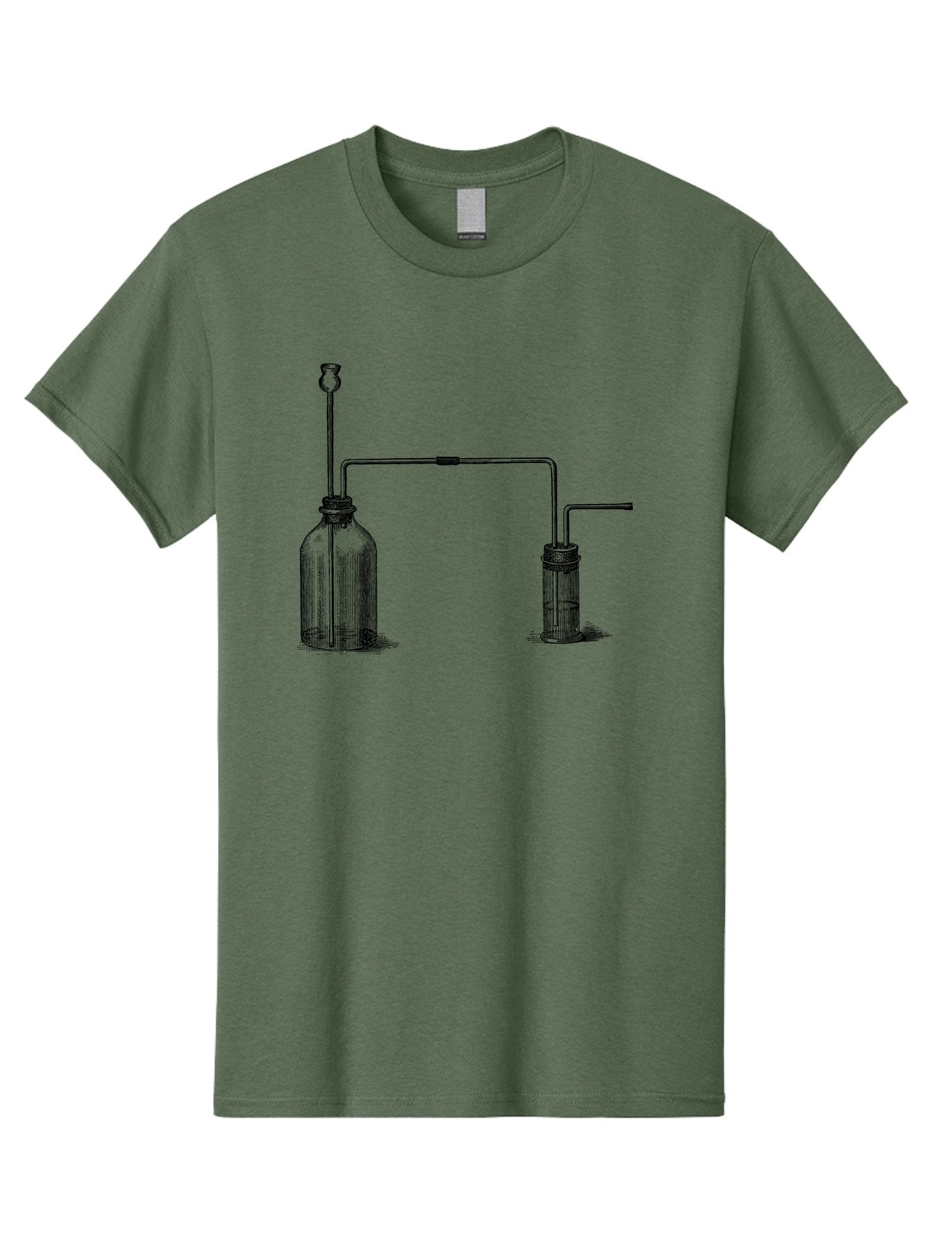 Laboratory-Equipment Men'S Graphic Tee, 100% Cotton, Comfortable Casual Summer Wear, Machine Washable, Laboratory Equipment, Scientific Apparatus, Glassware, Tubes, Bottles, Experimental Setup, Chemistry, Lab Setup, Equipment Connection Aad623 13