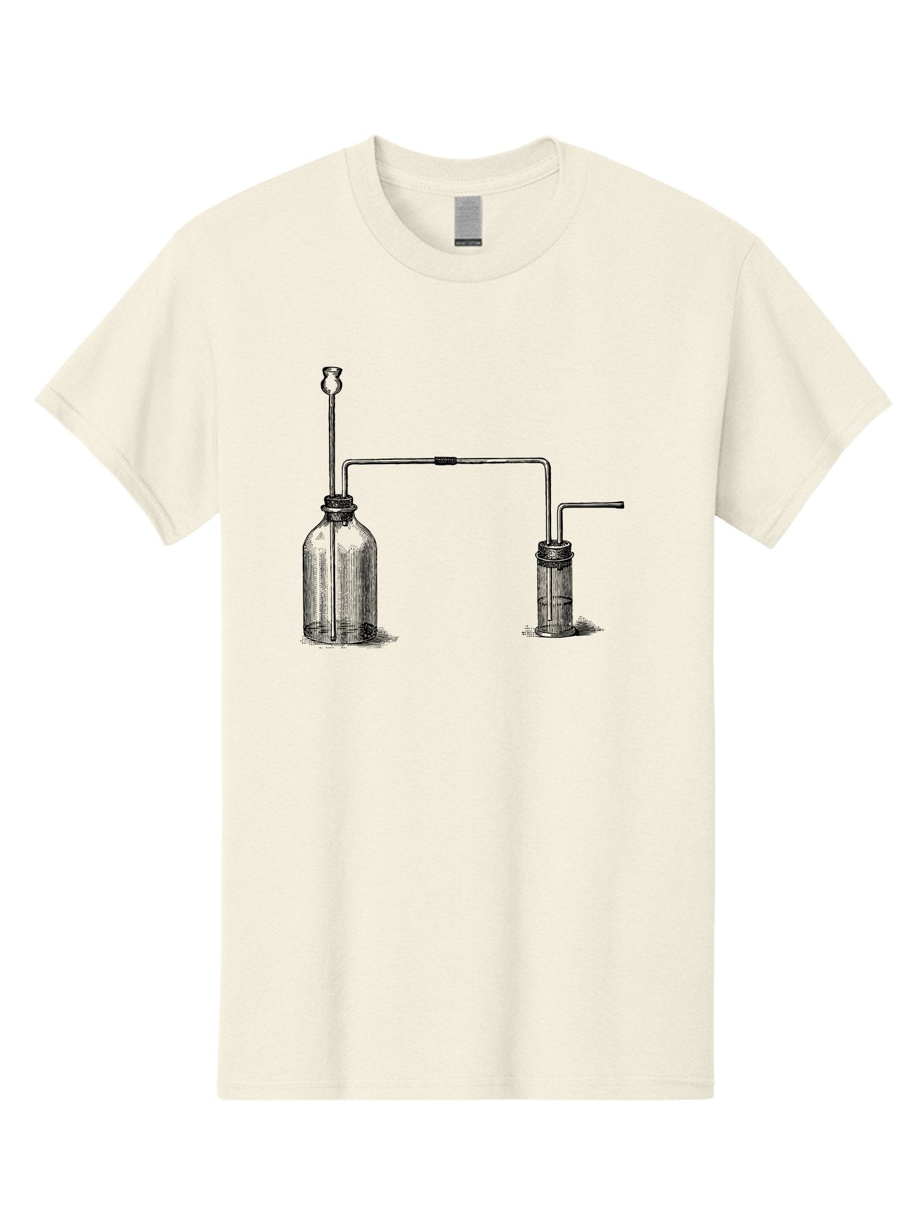 Laboratory-Equipment Men'S Graphic Tee, 100% Cotton, Comfortable Casual Summer Wear, Machine Washable, Laboratory Equipment, Scientific Apparatus, Glassware, Tubes, Bottles, Experimental Setup, Chemistry, Lab Setup, Equipment Connection Aad623