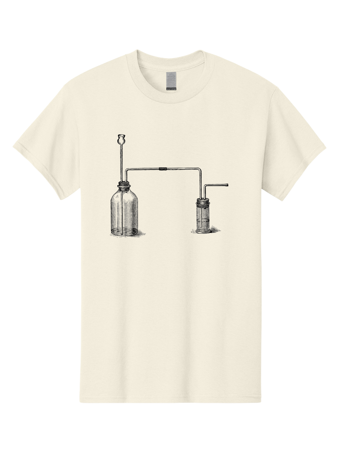 Laboratory-Equipment Men'S Graphic Tee, 100% Cotton, Comfortable Casual Summer Wear, Machine Washable, Laboratory Equipment, Scientific Apparatus, Glassware, Tubes, Bottles, Experimental Setup, Chemistry, Lab Setup, Equipment Connection Aad623 21