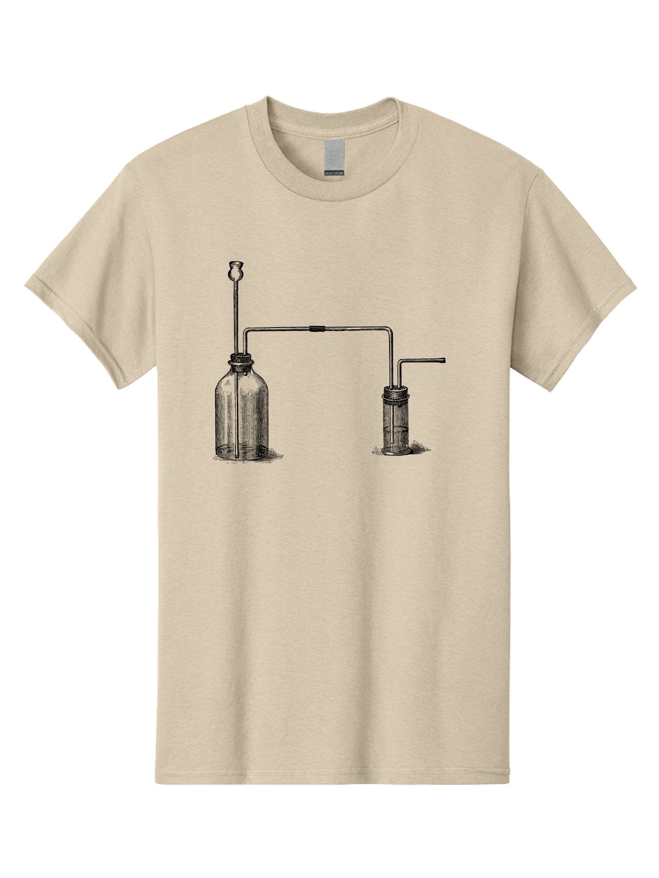 Laboratory-Equipment Men'S Graphic Tee, 100% Cotton, Comfortable Casual Summer Wear, Machine Washable, Laboratory Equipment, Scientific Apparatus, Glassware, Tubes, Bottles, Experimental Setup, Chemistry, Lab Setup, Equipment Connection Aad623 6
