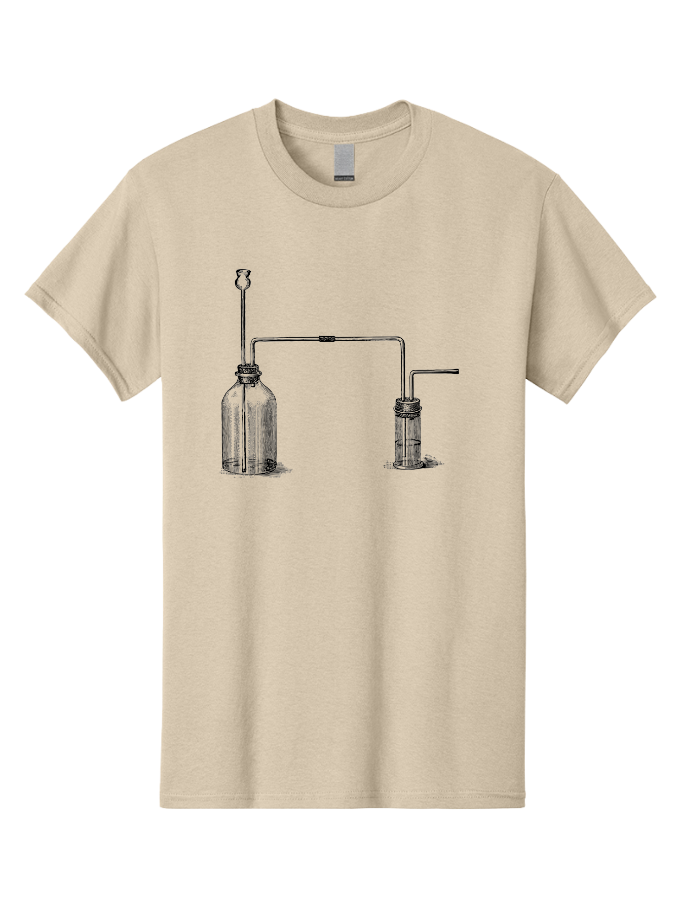 Laboratory-Equipment Men'S Graphic Tee, 100% Cotton, Comfortable Casual Summer Wear, Machine Washable, Laboratory Equipment, Scientific Apparatus, Glassware, Tubes, Bottles, Experimental Setup, Chemistry, Lab Setup, Equipment Connection Aad623 13