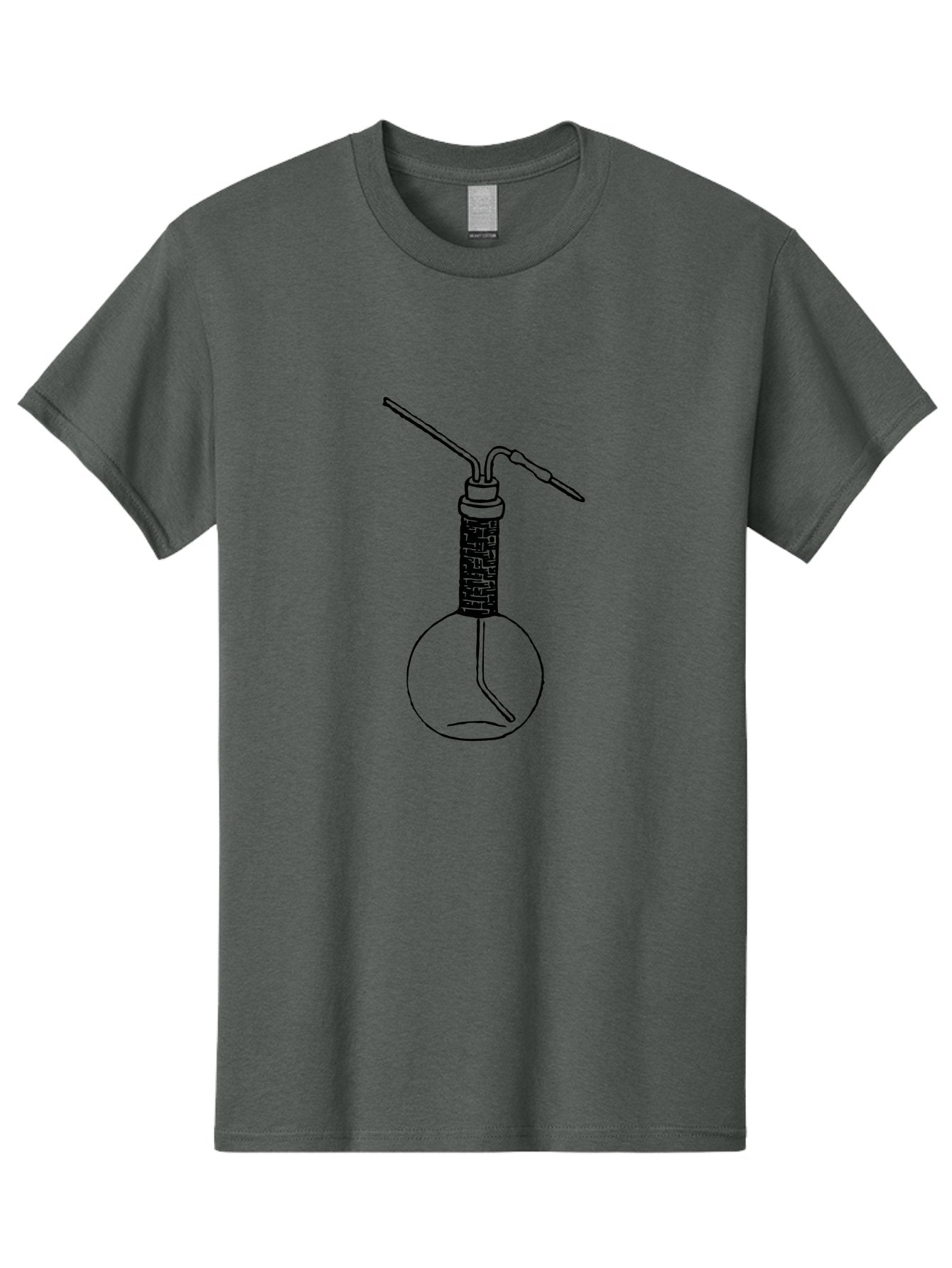 Laboratory-Flask-1 Men'S Graphic Tee, 100% Cotton, Comfortable Casual Summer Wear, Machine Washable, Laboratory Equipment, Science Lab, Chemistry Experiment, Glassware, Scientific Research, Flask With Tube, Laboratory Setup Aad624 10