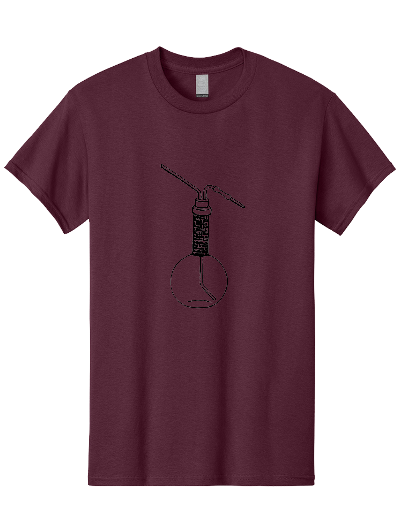Laboratory-Flask-1 Men'S Graphic Tee, 100% Cotton, Comfortable Casual Summer Wear, Machine Washable, Laboratory Equipment, Science Lab, Chemistry Experiment, Glassware, Scientific Research, Flask With Tube, Laboratory Setup Aad624 23