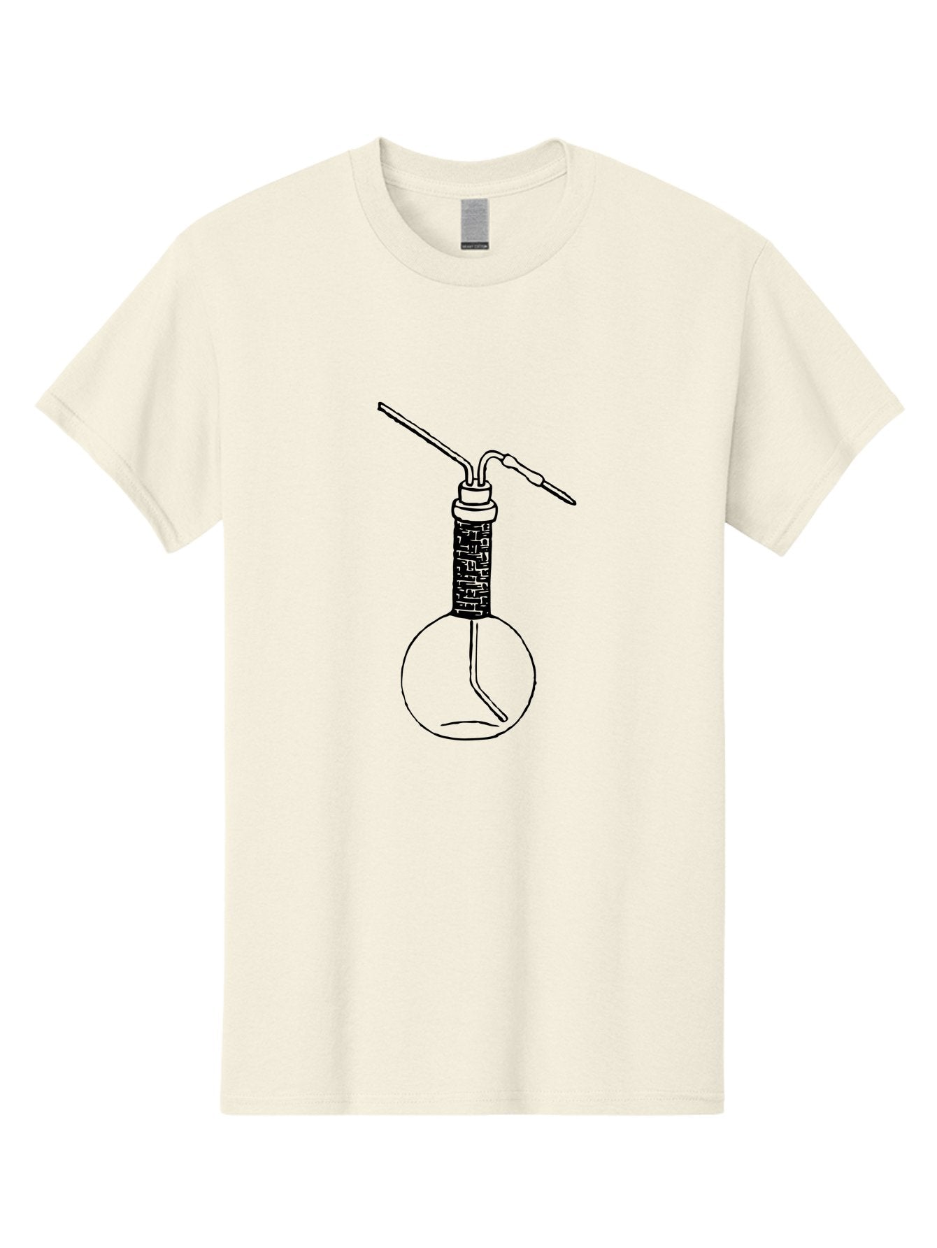 Laboratory-Flask-1 Men'S Graphic Tee, 100% Cotton, Comfortable Casual Summer Wear, Machine Washable, Laboratory Equipment, Science Lab, Chemistry Experiment, Glassware, Scientific Research, Flask With Tube, Laboratory Setup Aad624 8